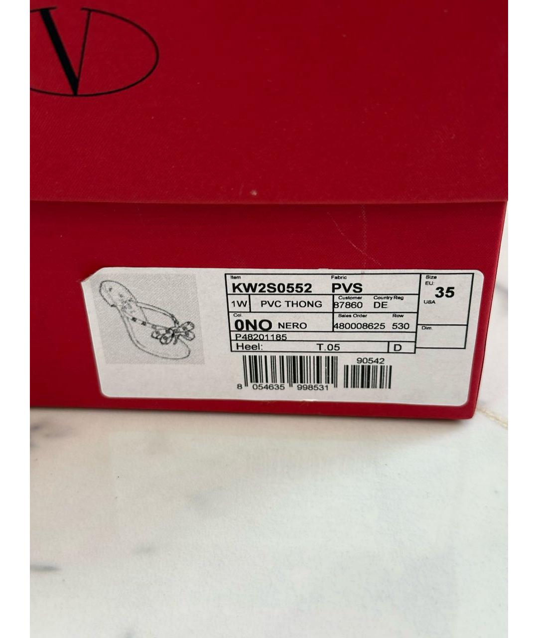 VALENTINO Черные шлепанцы, фото 4