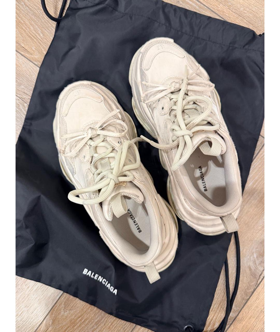 BALENCIAGA Бежевые кроссовки, фото 2