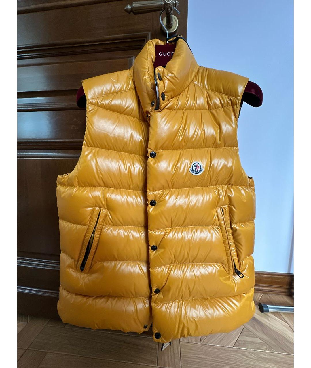 MONCLER Горчичный жилет, фото 9