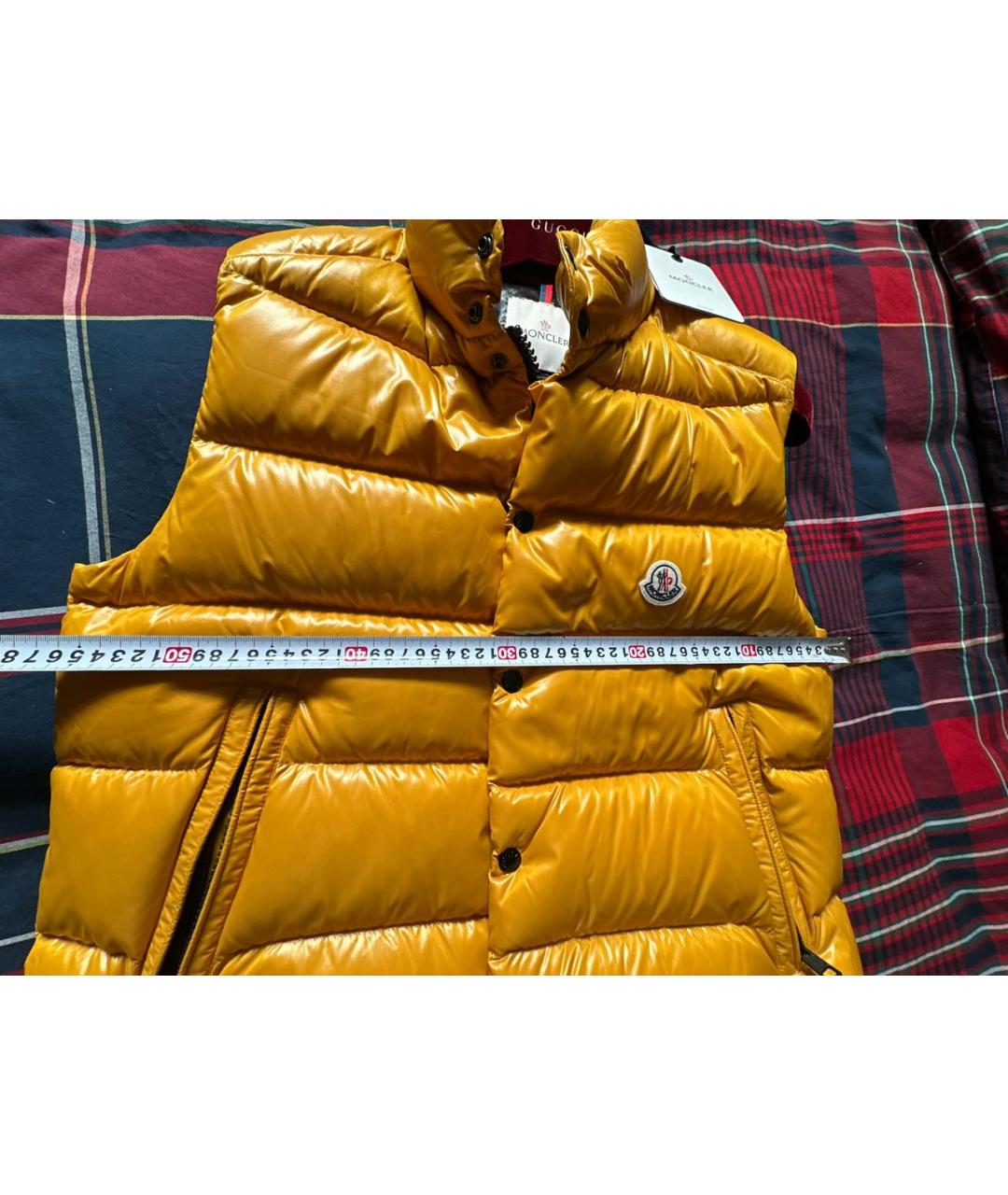 MONCLER Горчичный жилет, фото 5