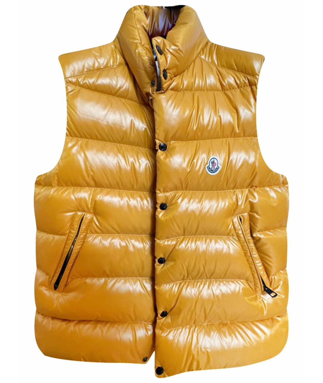 MONCLER Горчичный жилет, фото 1