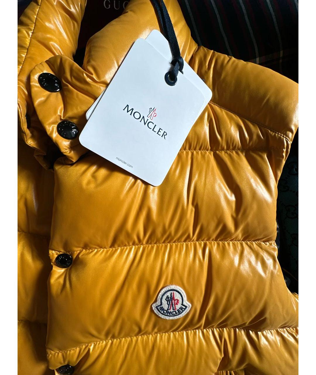 MONCLER Горчичный жилет, фото 4