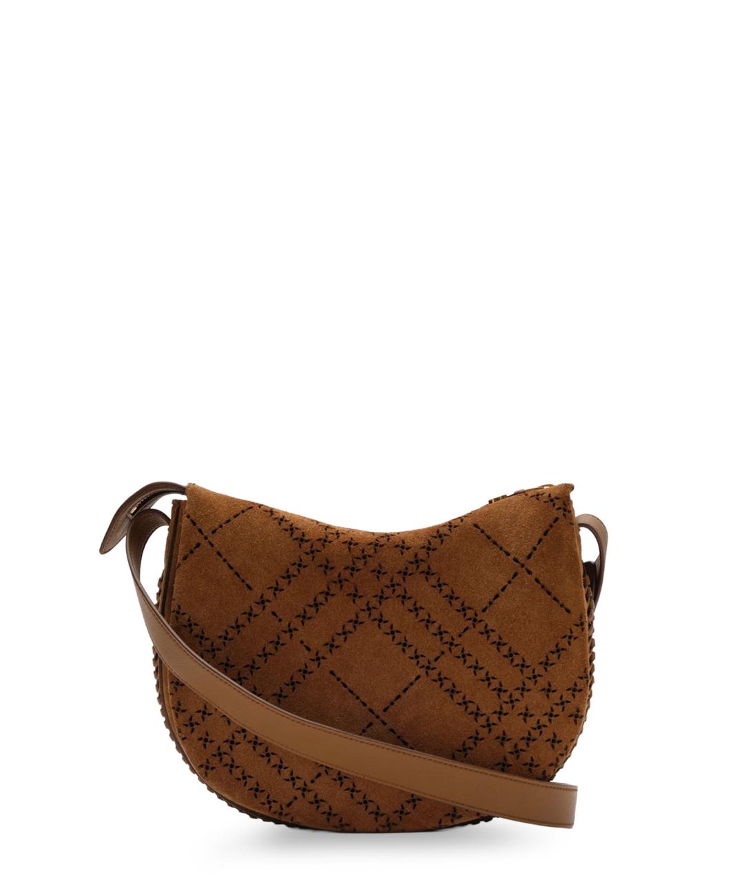 BURBERRY Коричневая замшевая сумка через плечо, фото 2