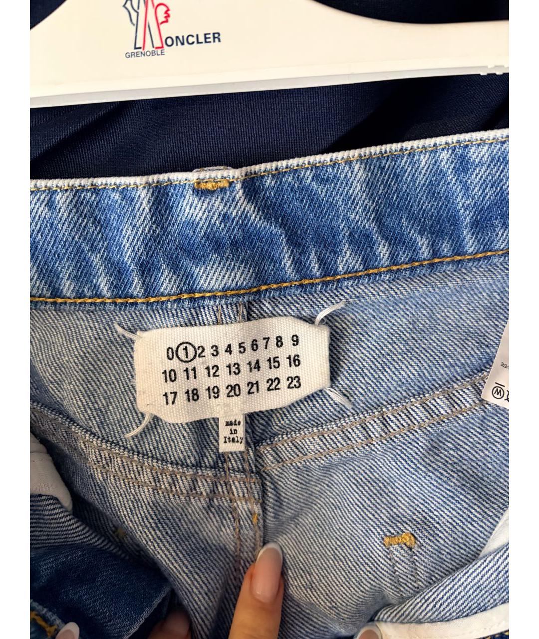 MAISON MARGIELA Синие прямые джинсы, фото 4