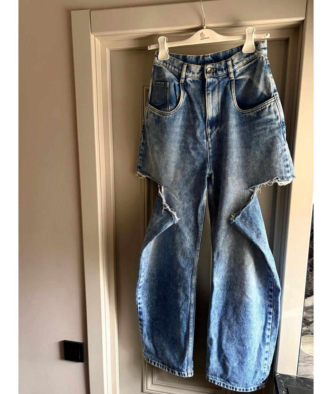 MAISON MARGIELA Синие прямые джинсы, фото 6