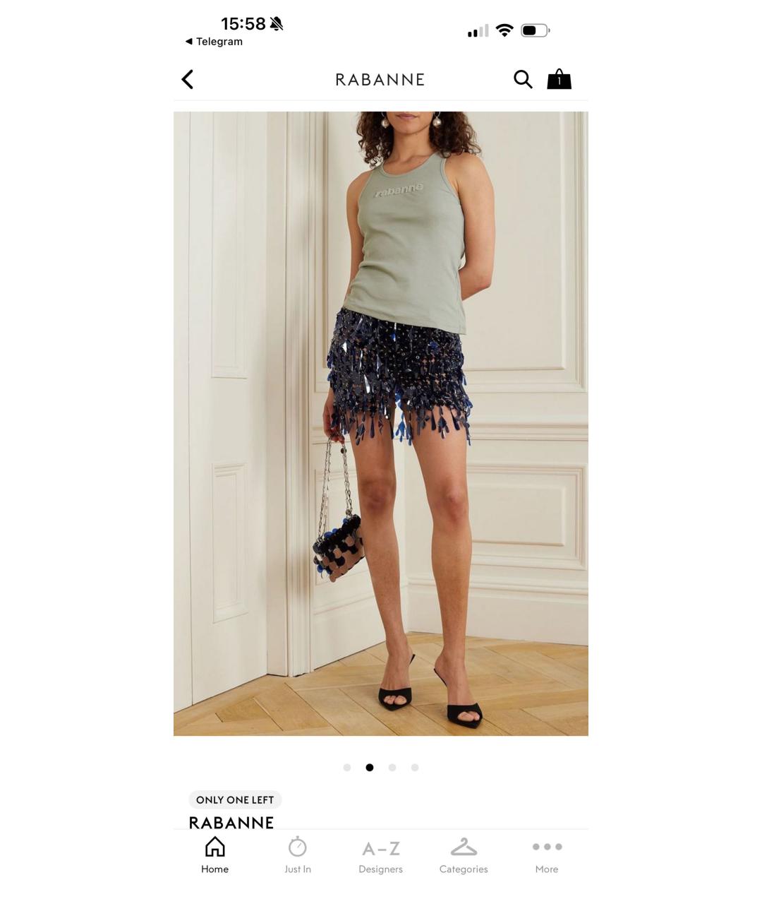 PACO RABANNE Хаки майка, фото 2