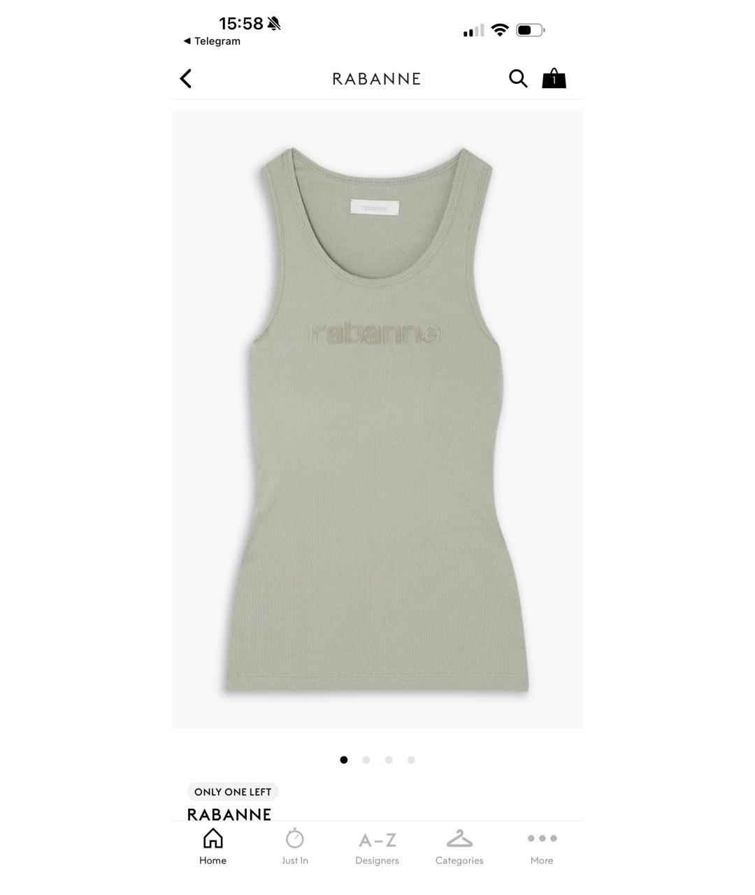 PACO RABANNE Хаки майка, фото 7