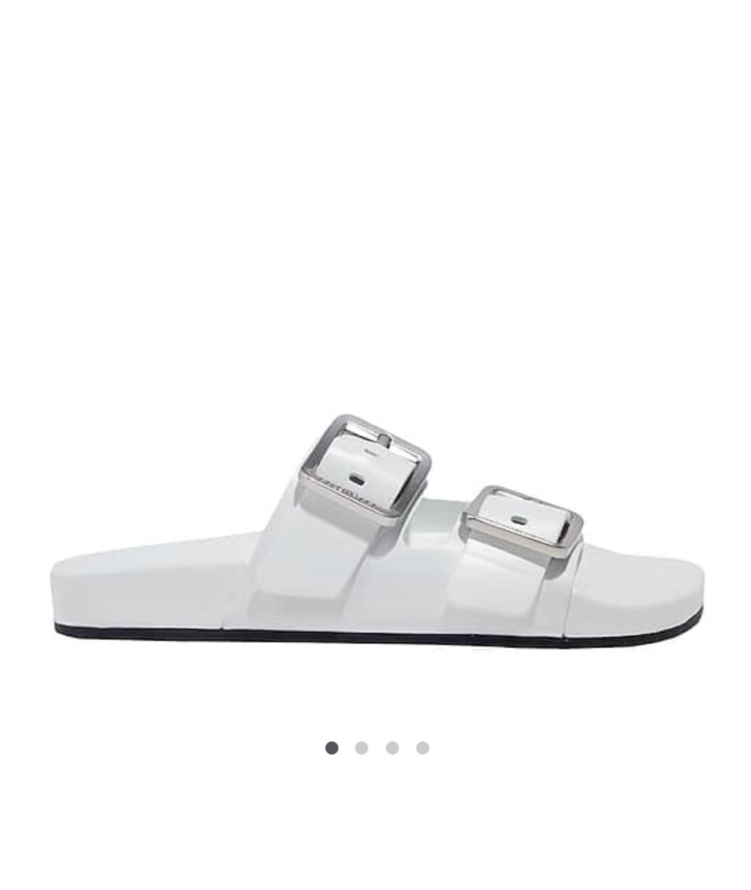 BALENCIAGA Белые кожаные сандалии, фото 7