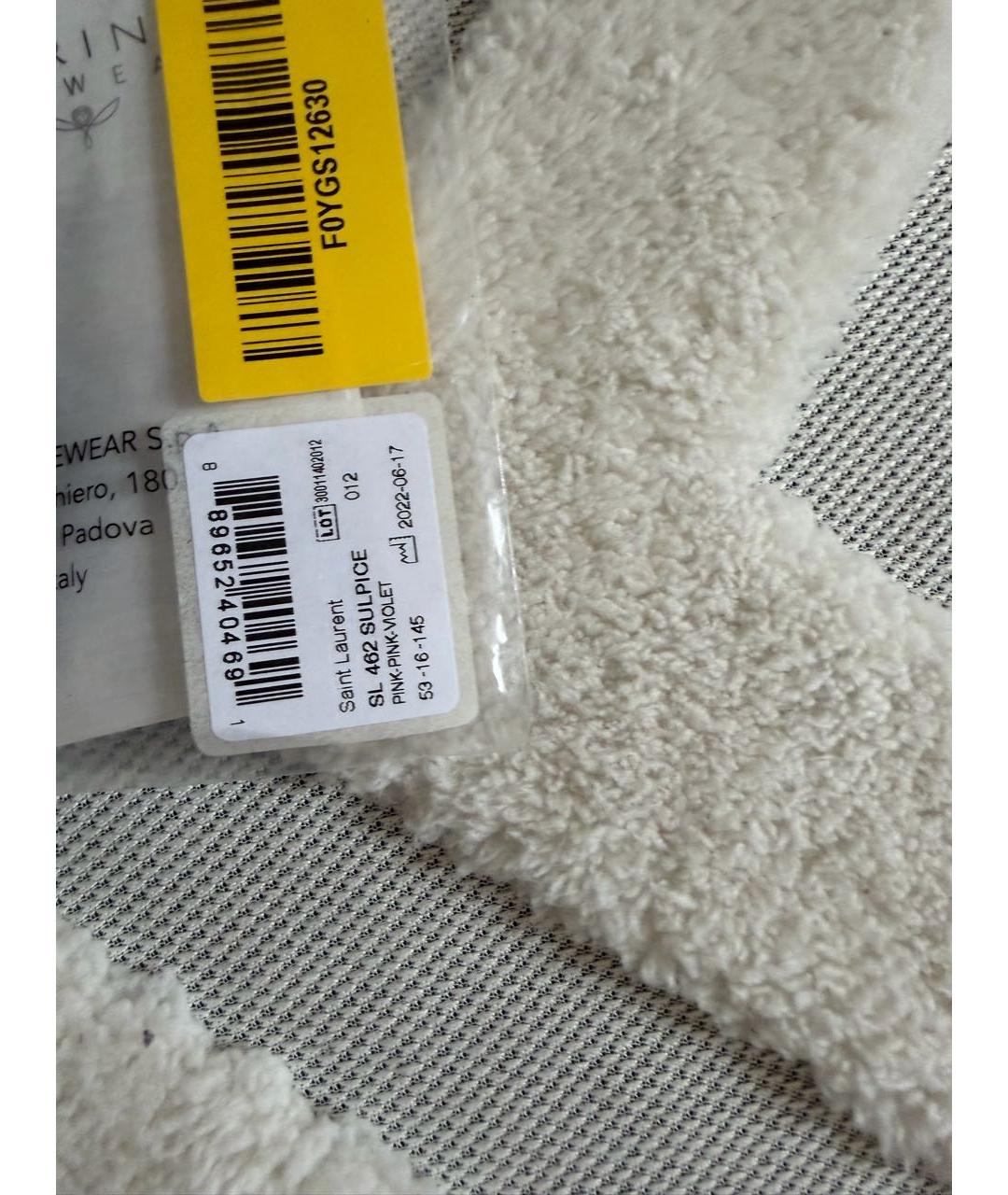 SAINT LAURENT Розовые пластиковые солнцезащитные очки, фото 3