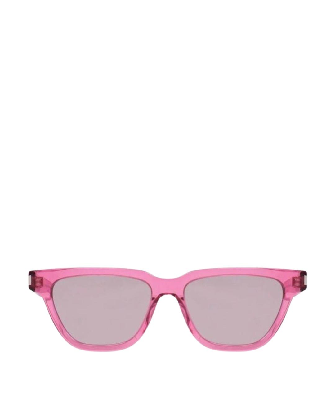 SAINT LAURENT Розовые пластиковые солнцезащитные очки, фото 1