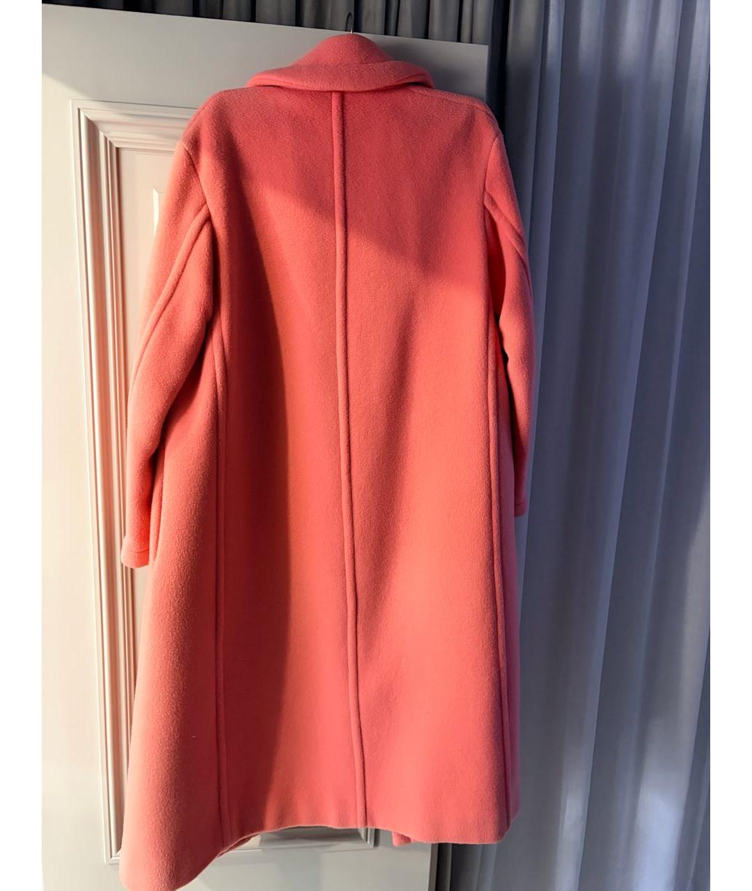 BURBERRY Коралловое шерстяное пальто, фото 6