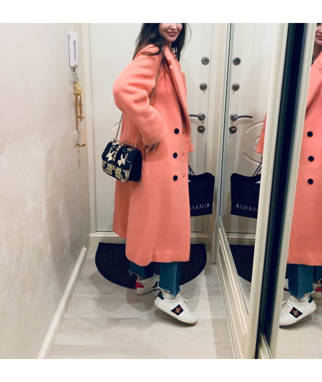 BURBERRY Коралловое шерстяное пальто, фото 8