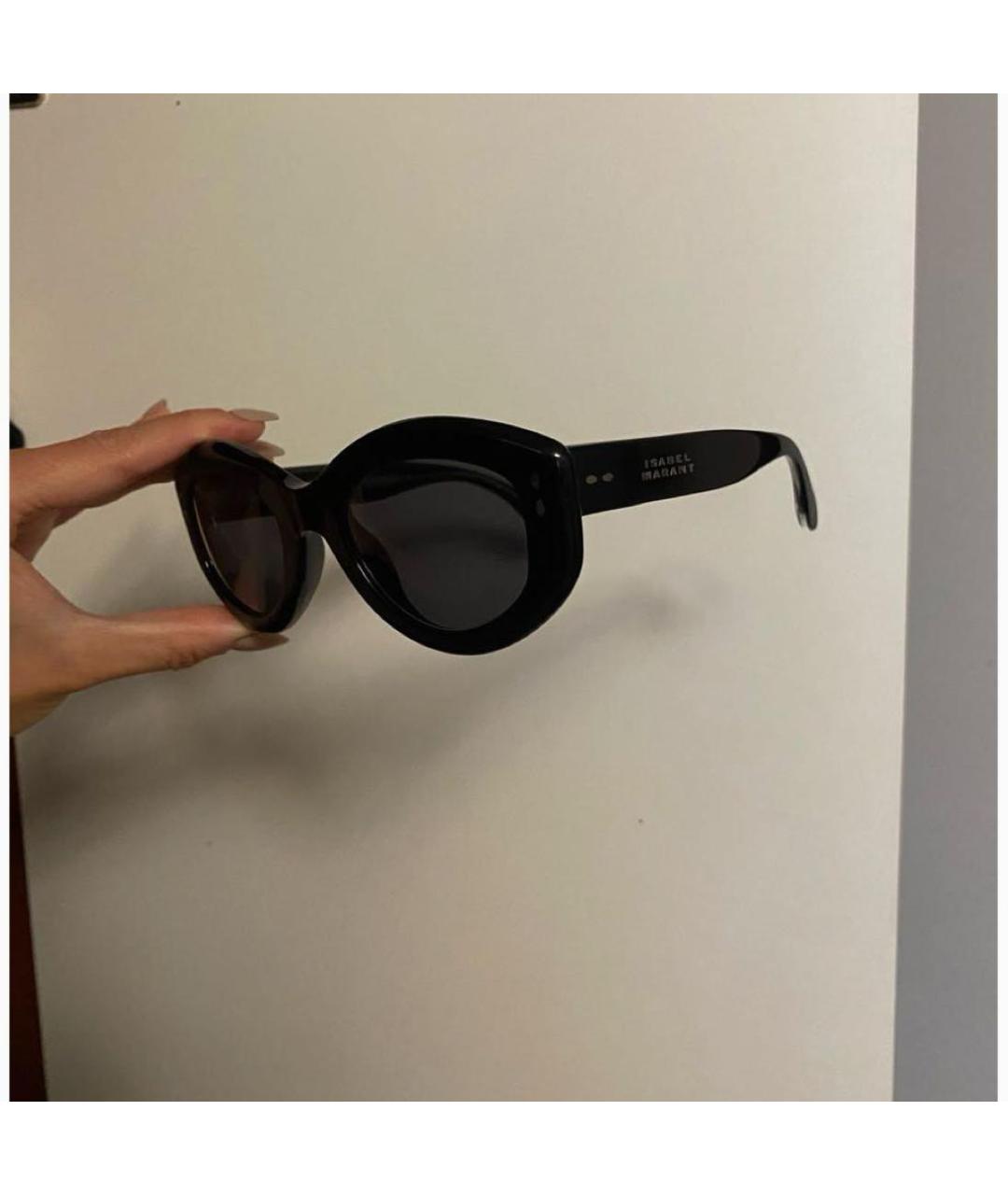 ISABEL MARANT Черные пластиковые солнцезащитные очки, фото 4