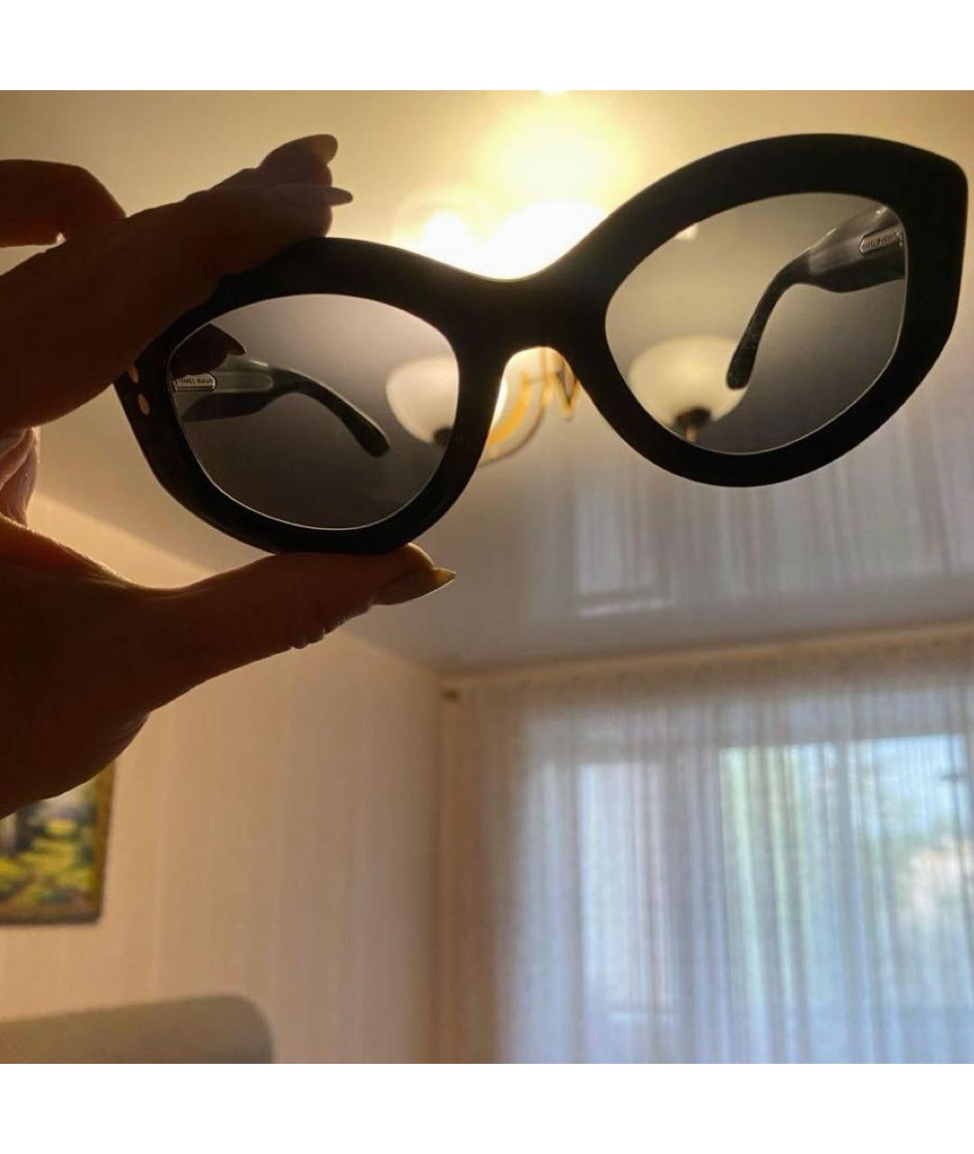 ISABEL MARANT Черные пластиковые солнцезащитные очки, фото 2