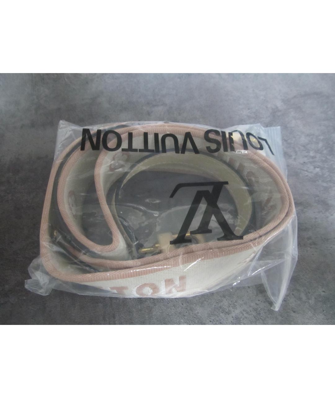 LOUIS VUITTON Бежевая кожаная сумка через плечо, фото 9