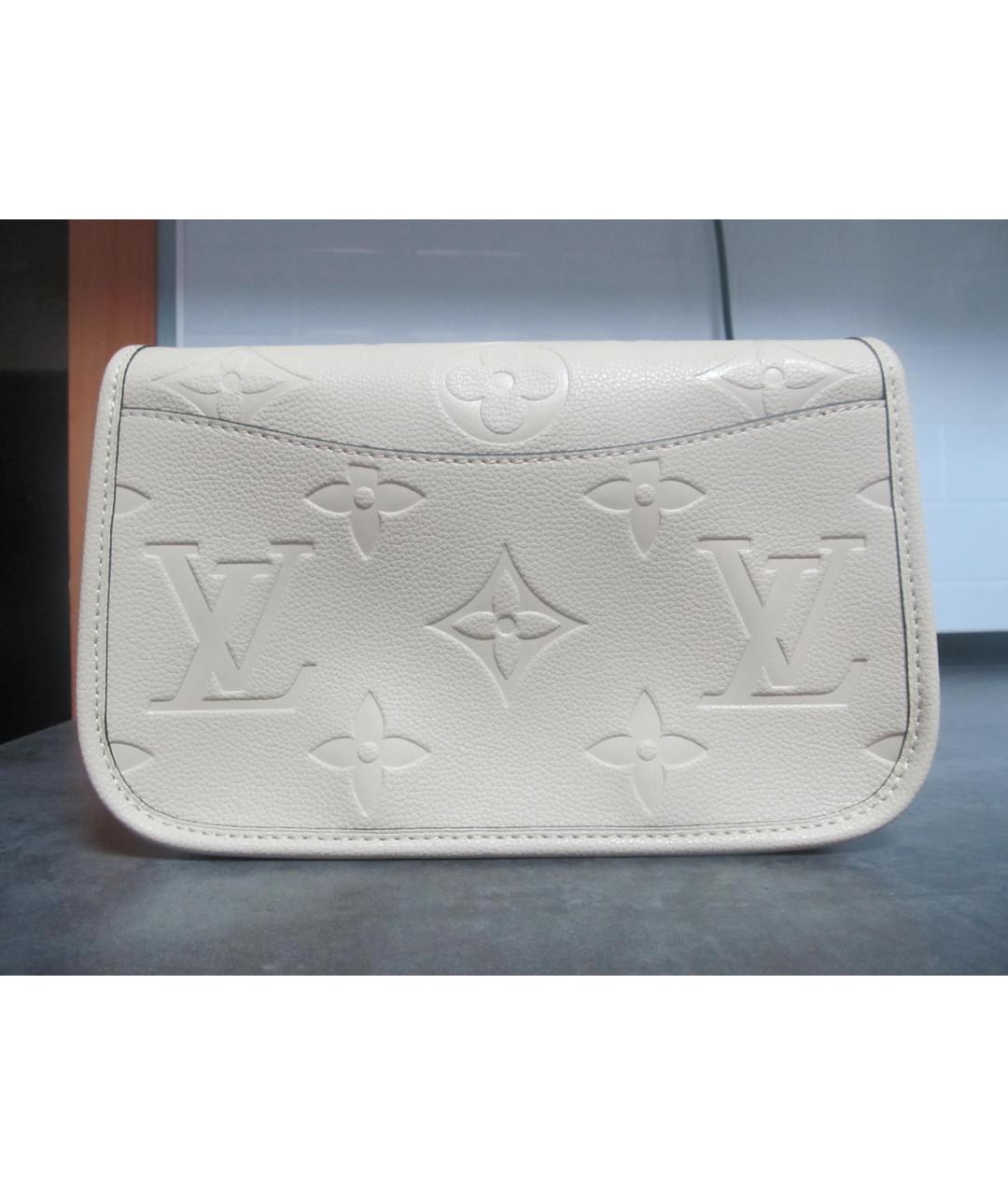 LOUIS VUITTON Бежевая кожаная сумка через плечо, фото 3