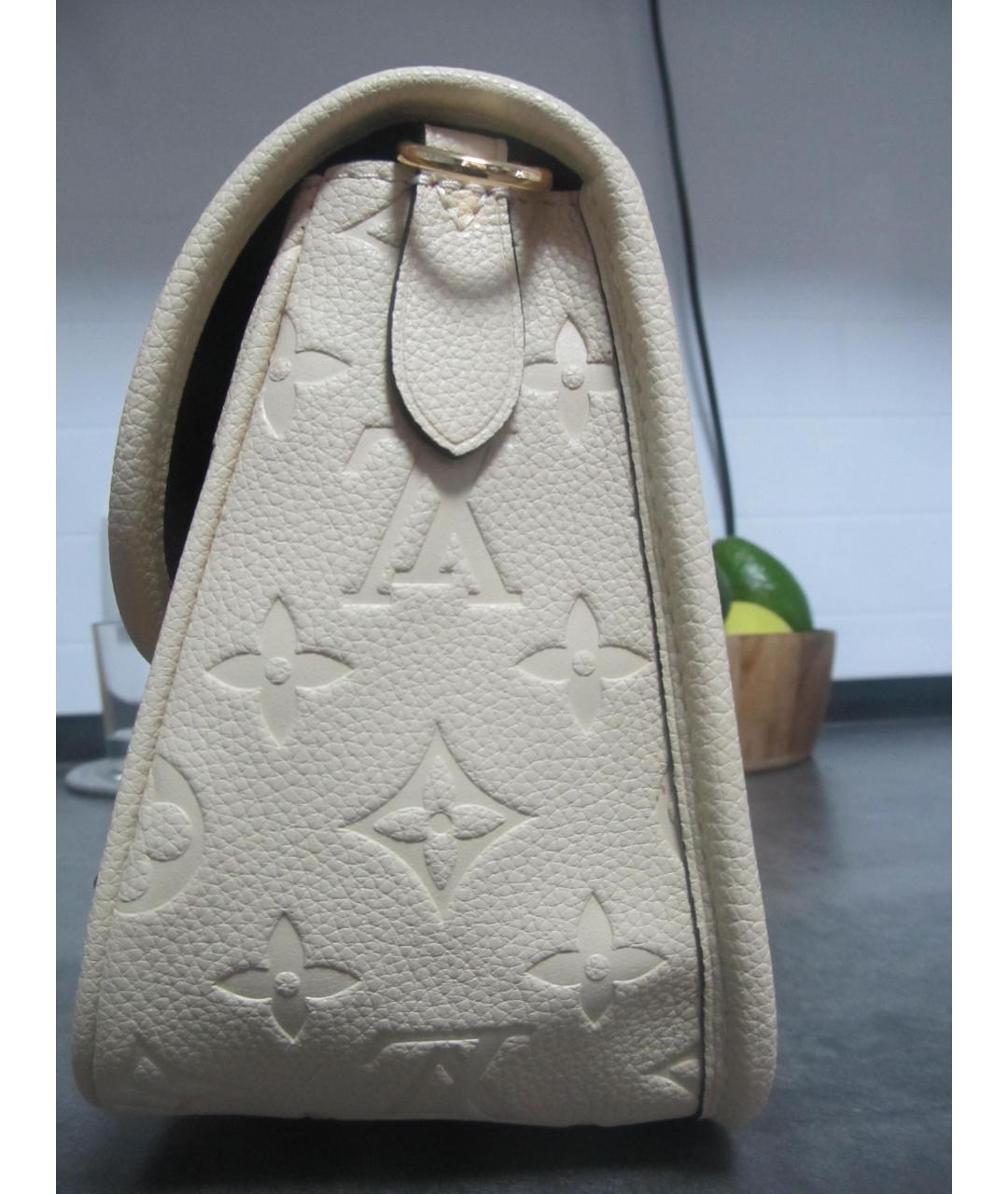 LOUIS VUITTON Бежевая кожаная сумка через плечо, фото 2