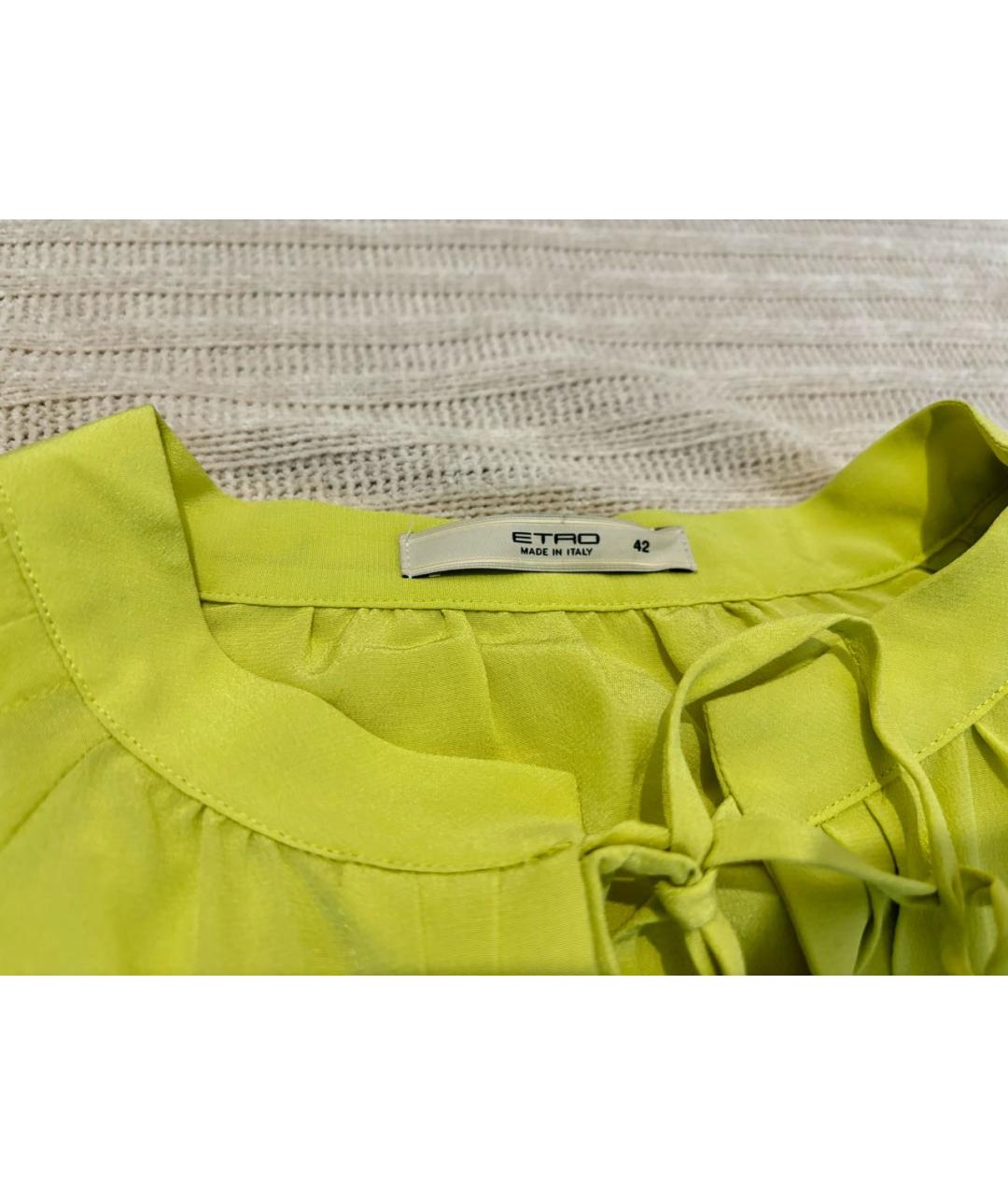 ETRO Зеленая шелковая блузы, фото 3