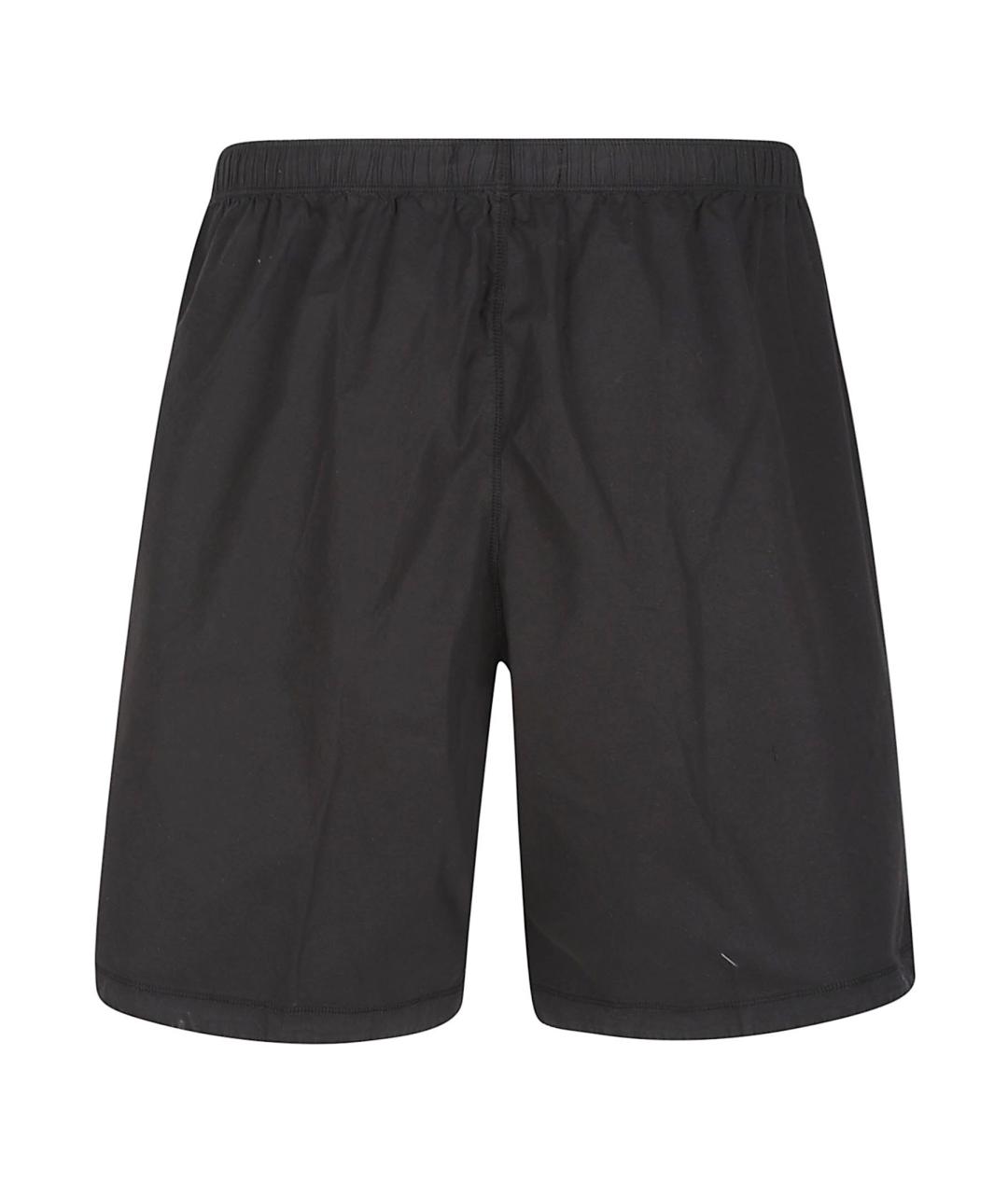 STONE ISLAND Черные хлопковые шорты, фото 3