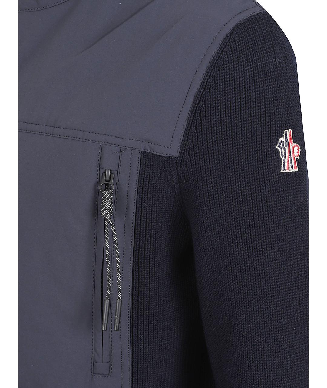 MONCLER GRENOBLE Темно-синяя хлопковая куртка, фото 2