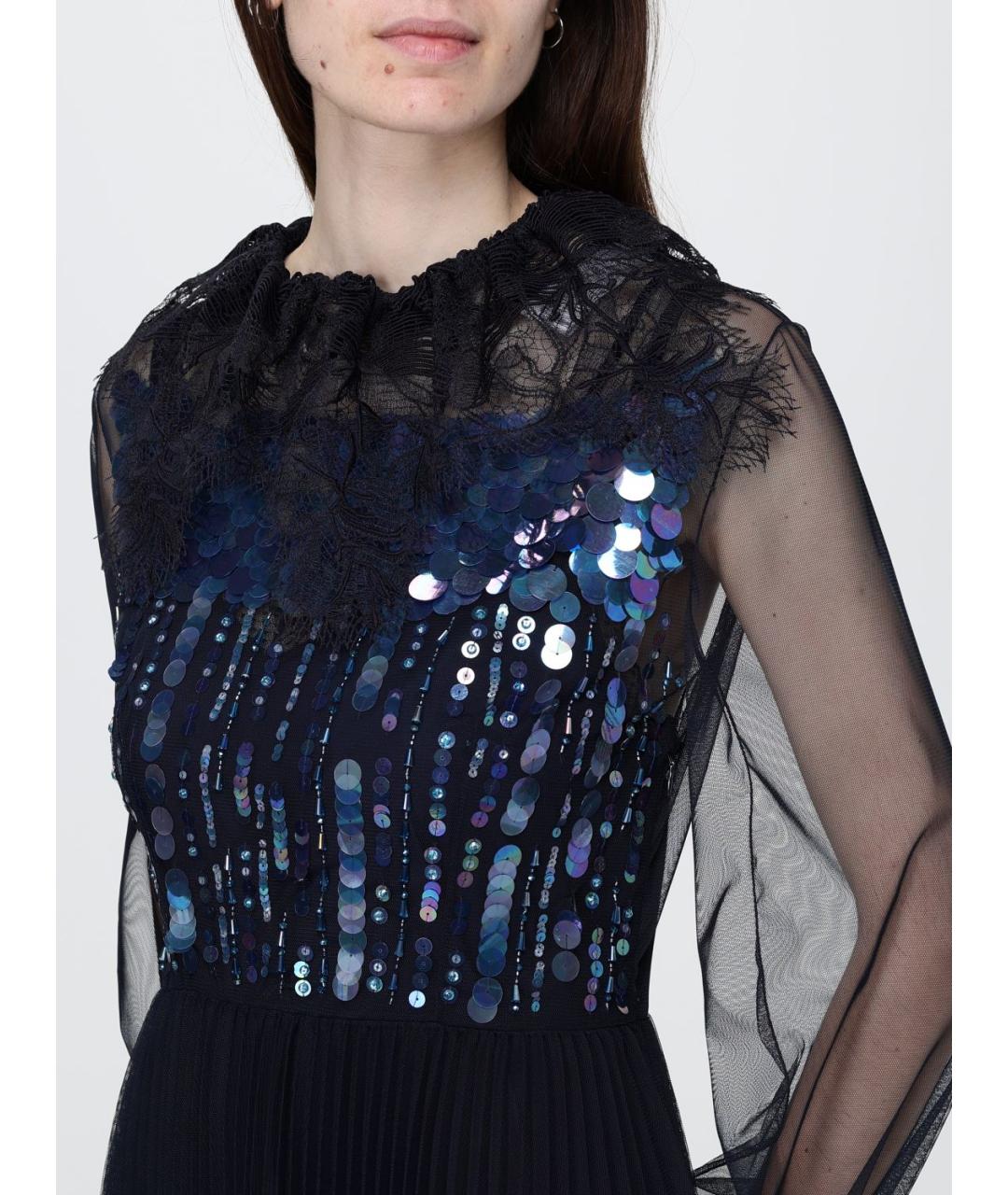 FABIANA FILIPPI Темно-синее полиэстеровое вечернее платье, фото 3