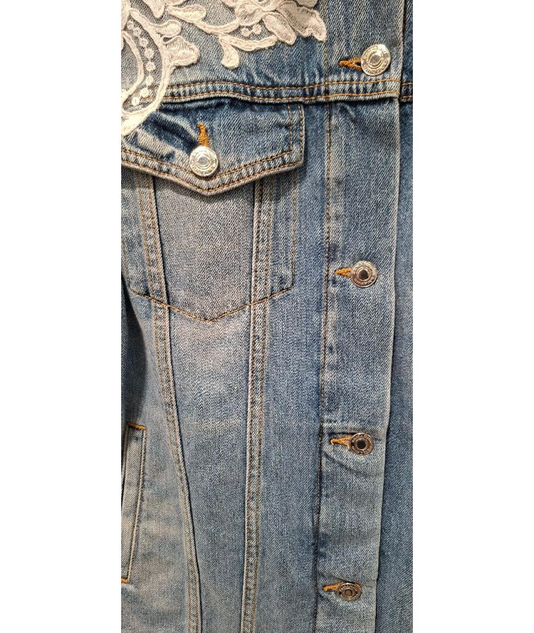 ERMANNO FIRENZE Голубой хлопковый жилет, фото 4