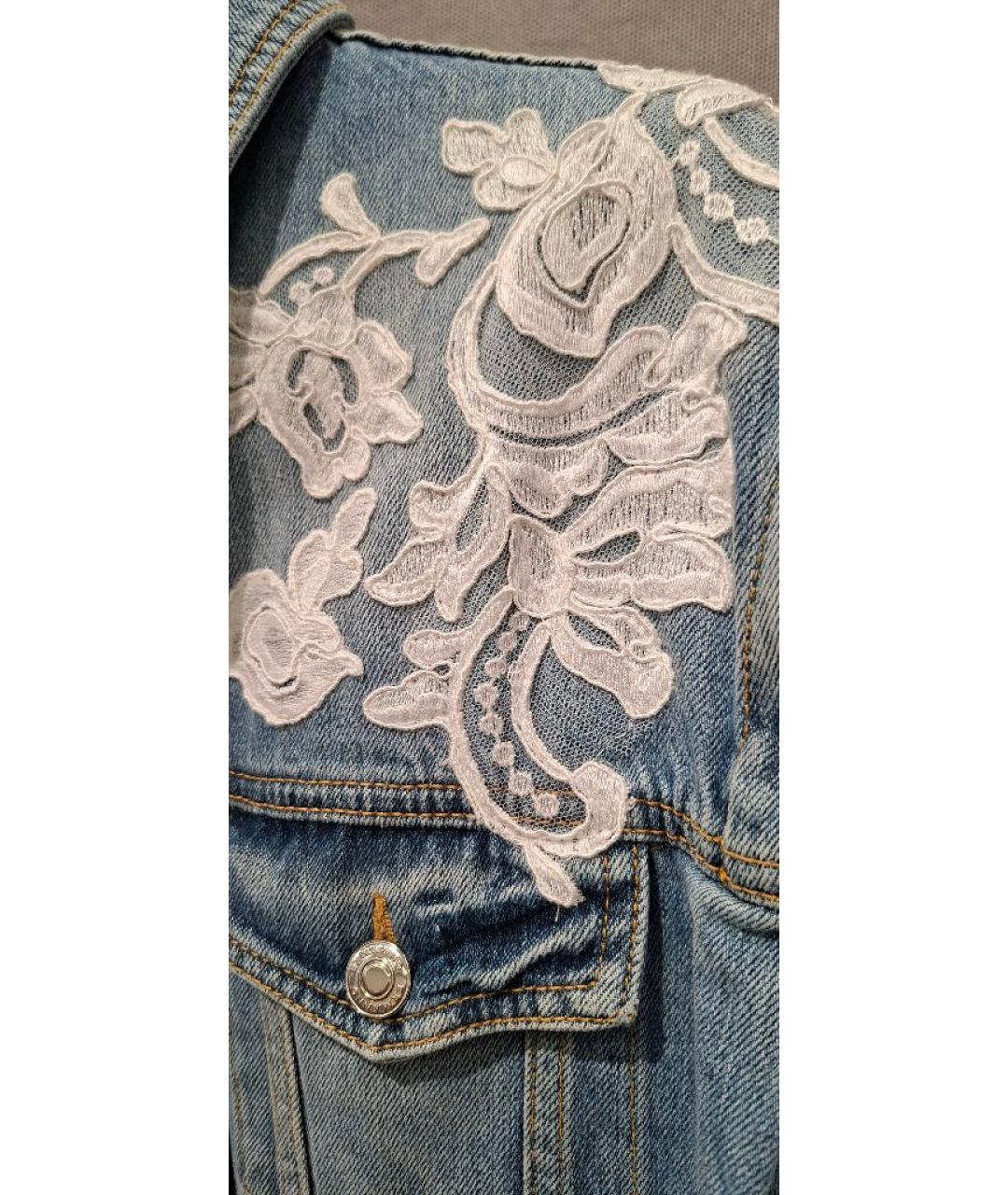 ERMANNO FIRENZE Голубой хлопковый жилет, фото 6