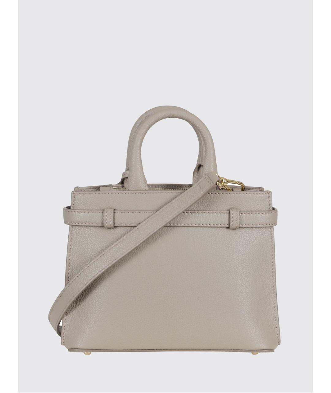 LANCEL Серая кожаная сумка с короткими ручками, фото 2