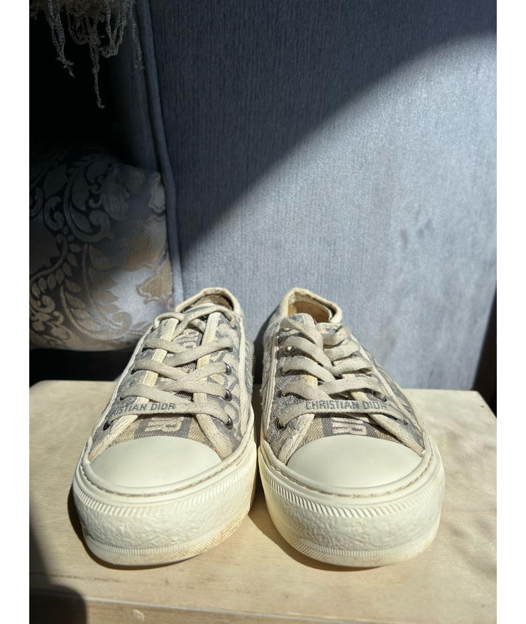 CHRISTIAN DIOR Белые текстильные кеды, фото 2