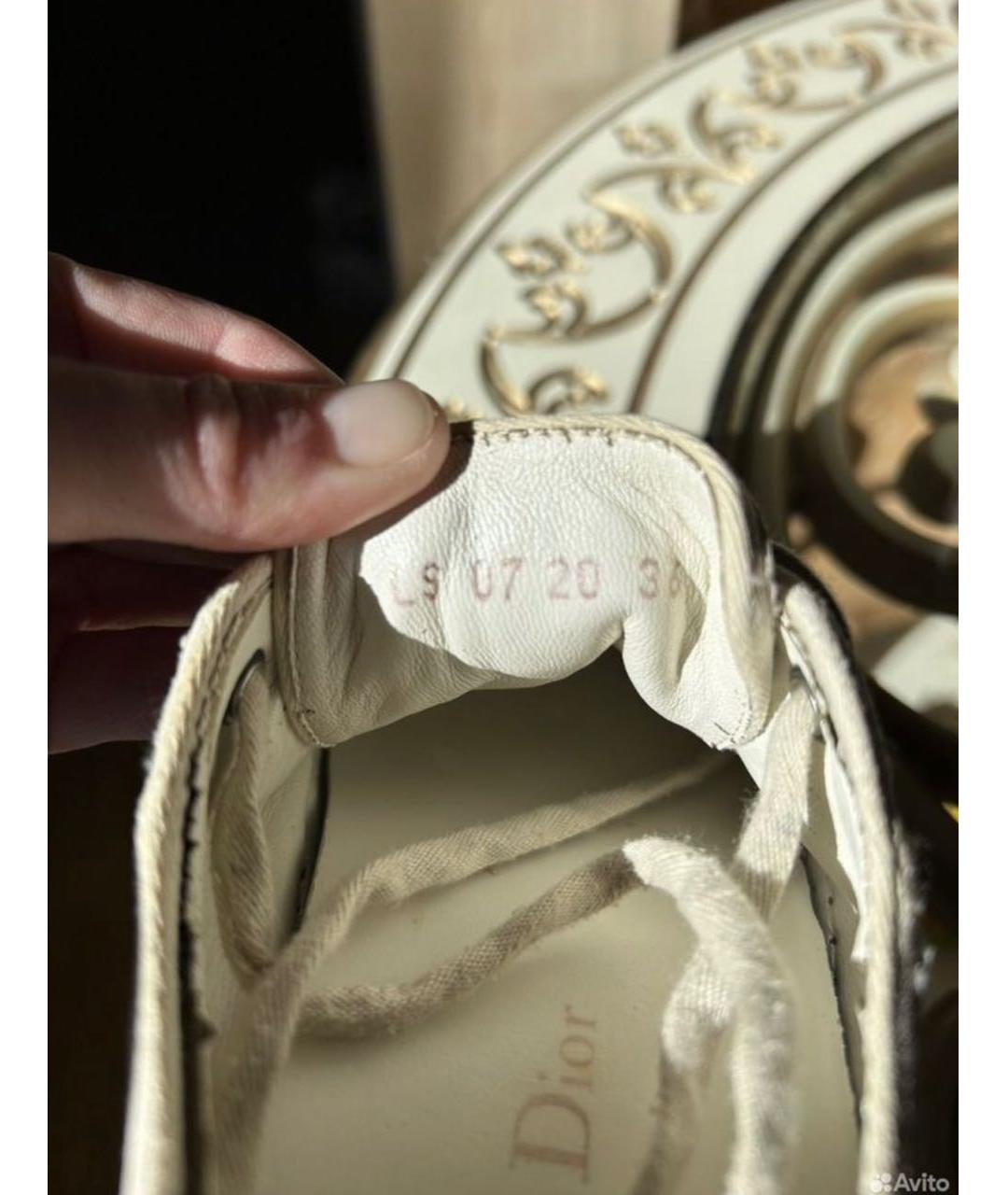 CHRISTIAN DIOR Белые текстильные кеды, фото 5