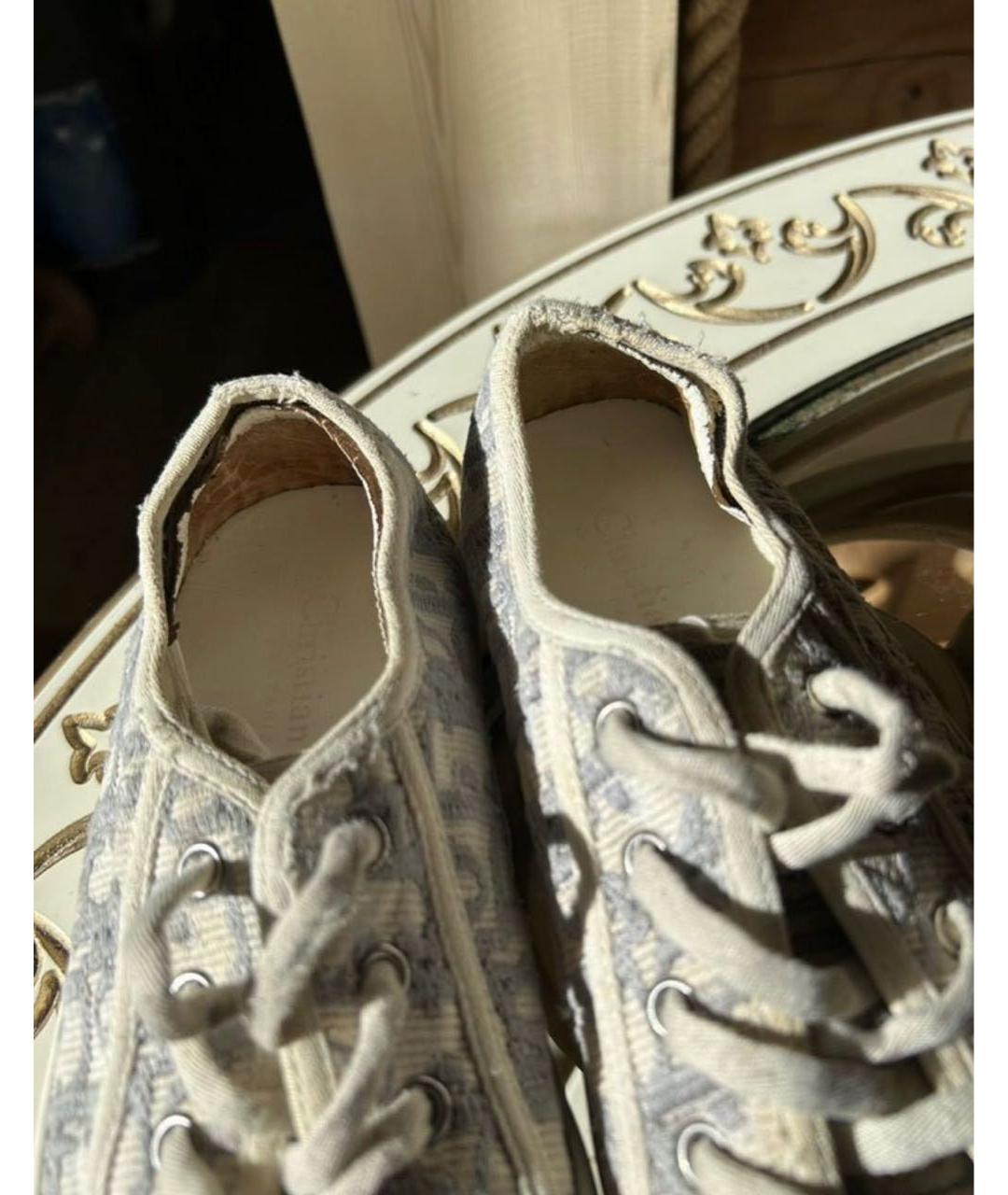 CHRISTIAN DIOR Белые текстильные кеды, фото 8