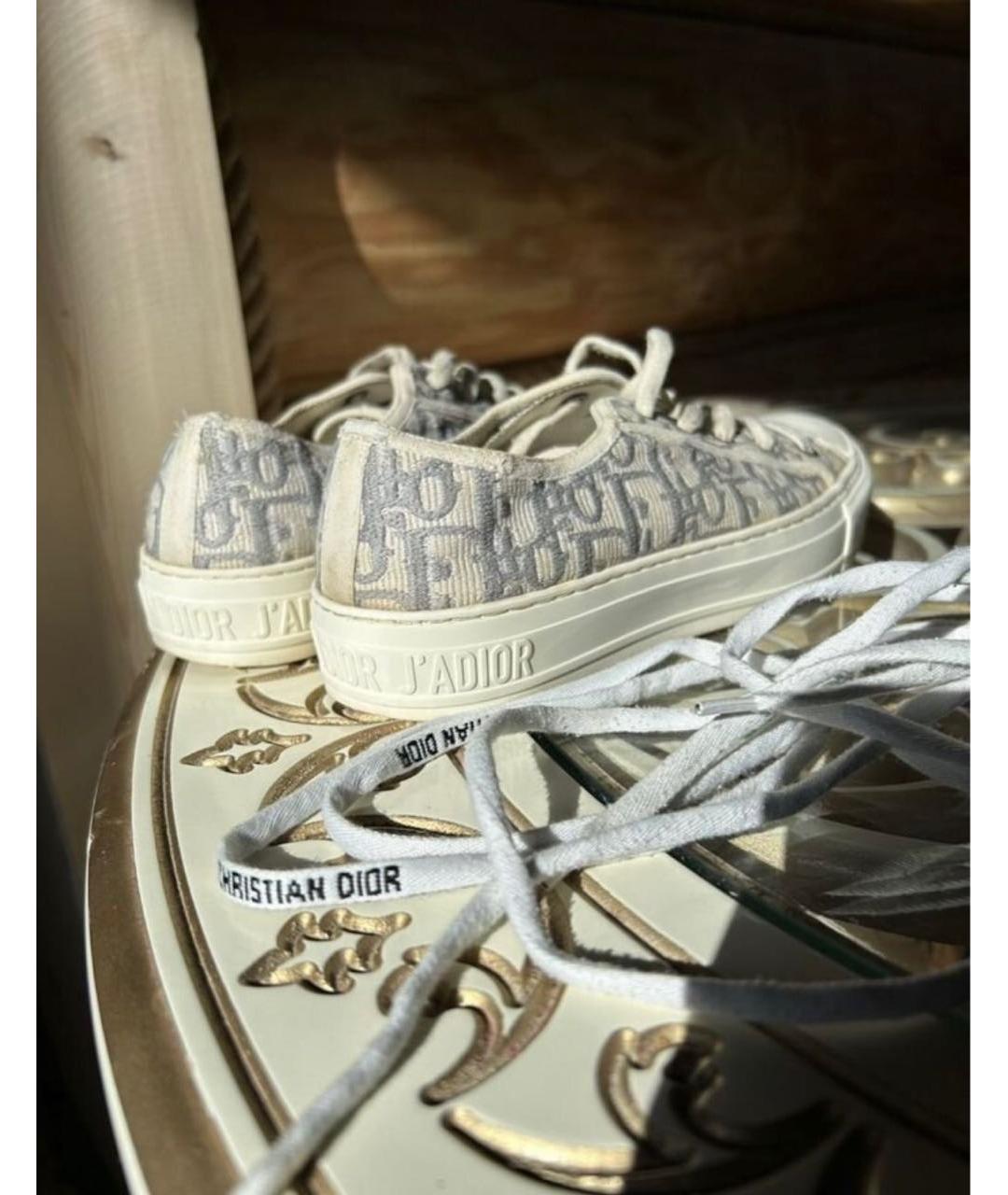 CHRISTIAN DIOR Белые текстильные кеды, фото 7