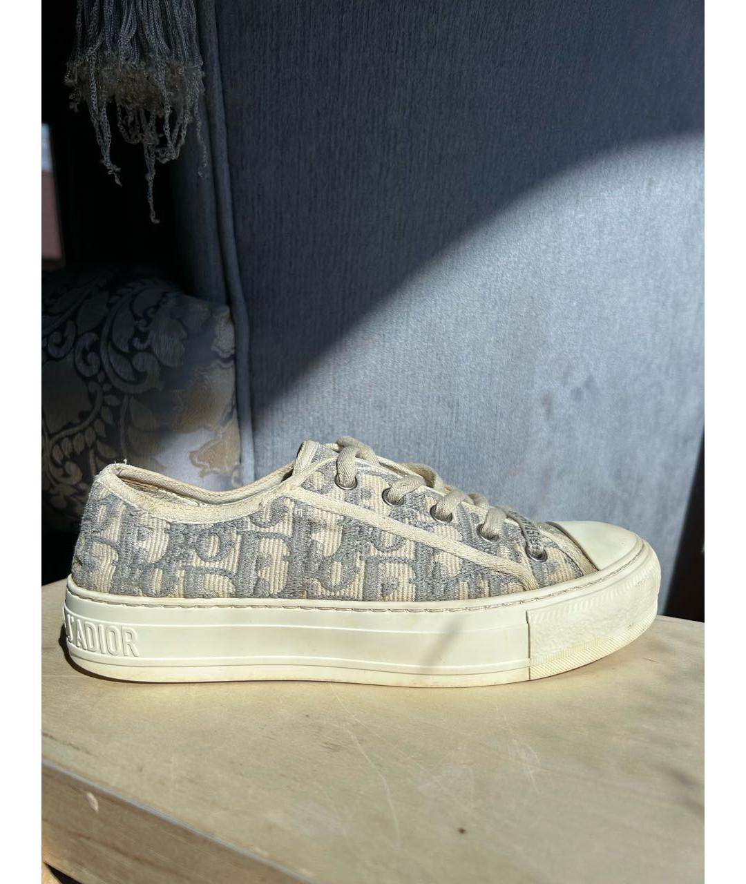 CHRISTIAN DIOR Белые текстильные кеды, фото 9