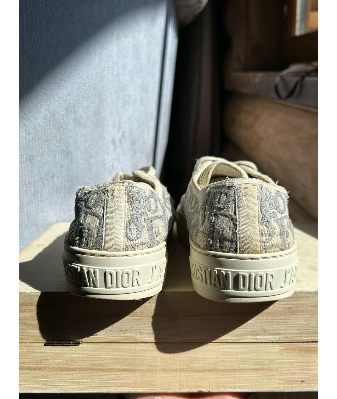 CHRISTIAN DIOR Белые текстильные кеды, фото 4