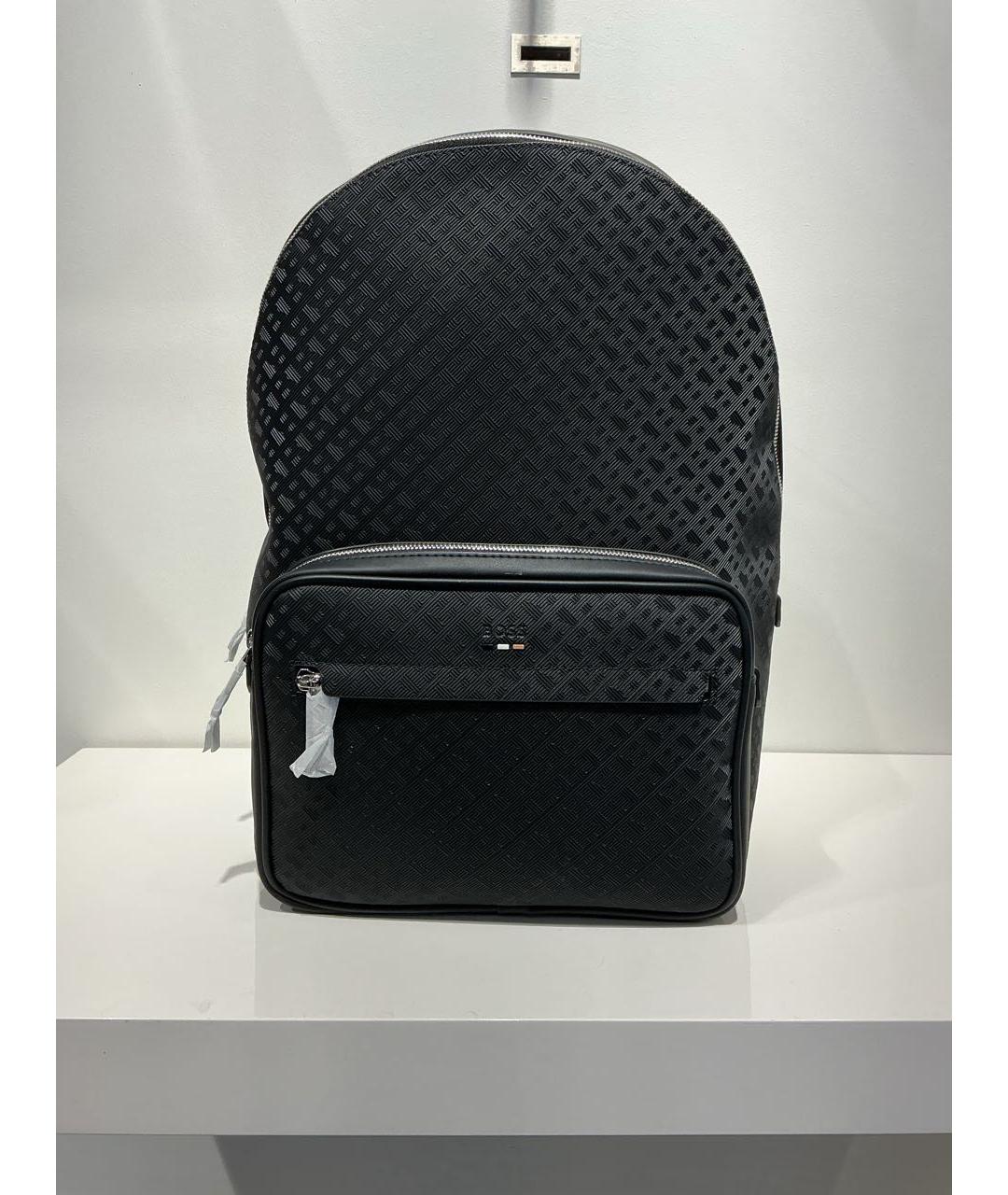 HUGO BOSS Черный рюкзак из искусственной кожи, фото 2