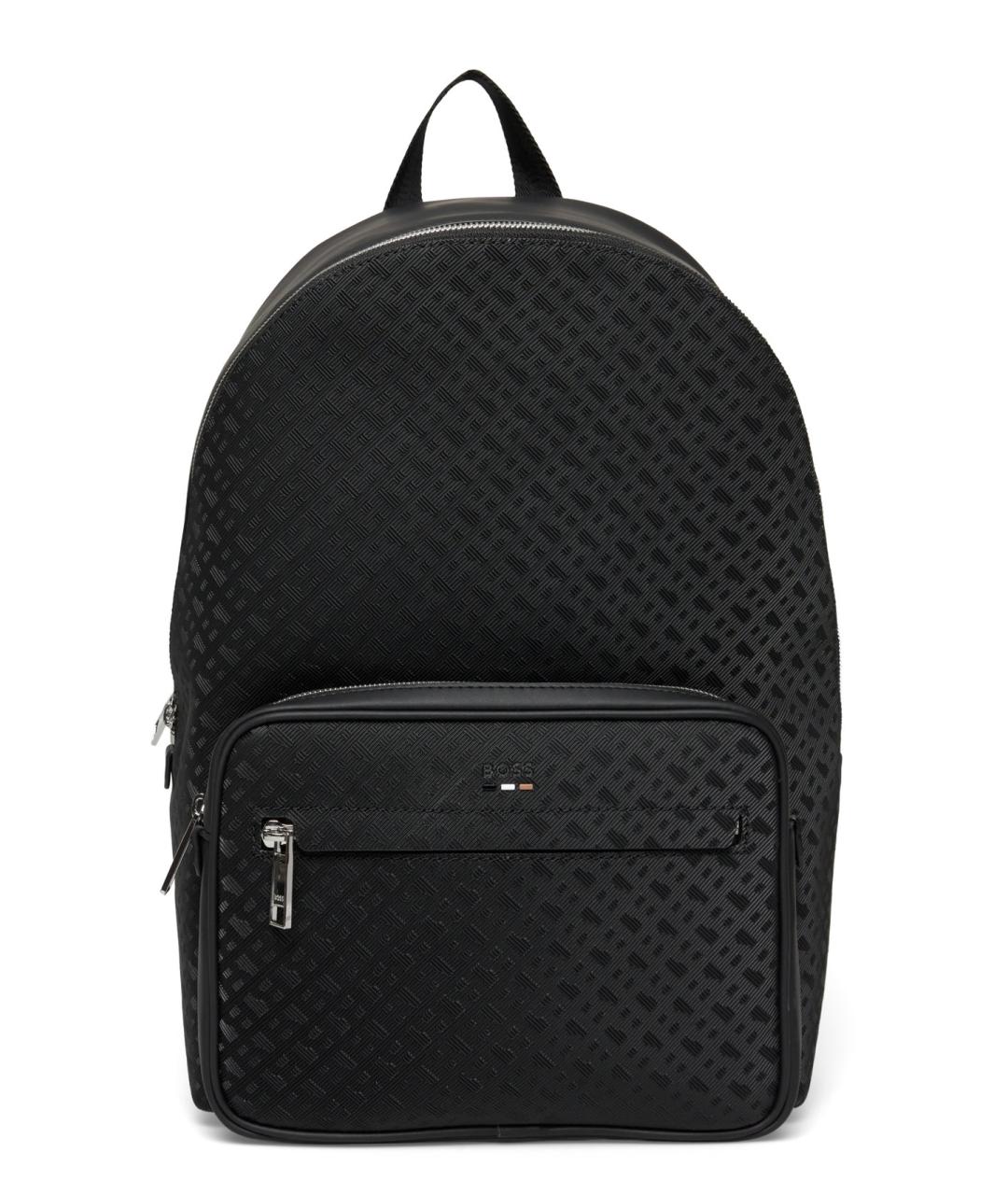 HUGO BOSS Черный рюкзак из искусственной кожи, фото 1