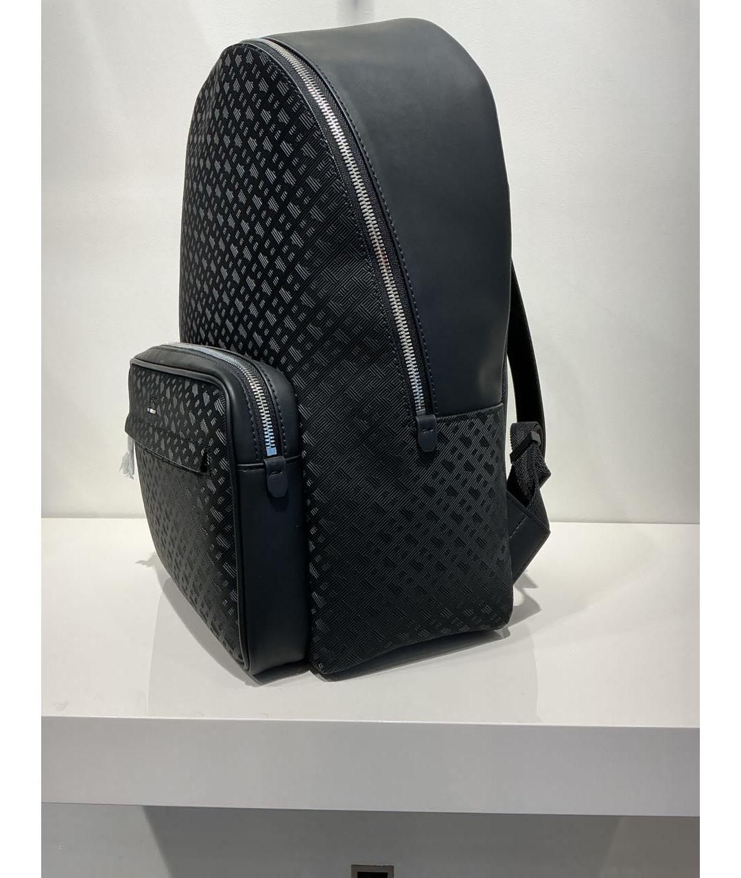 HUGO BOSS Черный рюкзак из искусственной кожи, фото 3