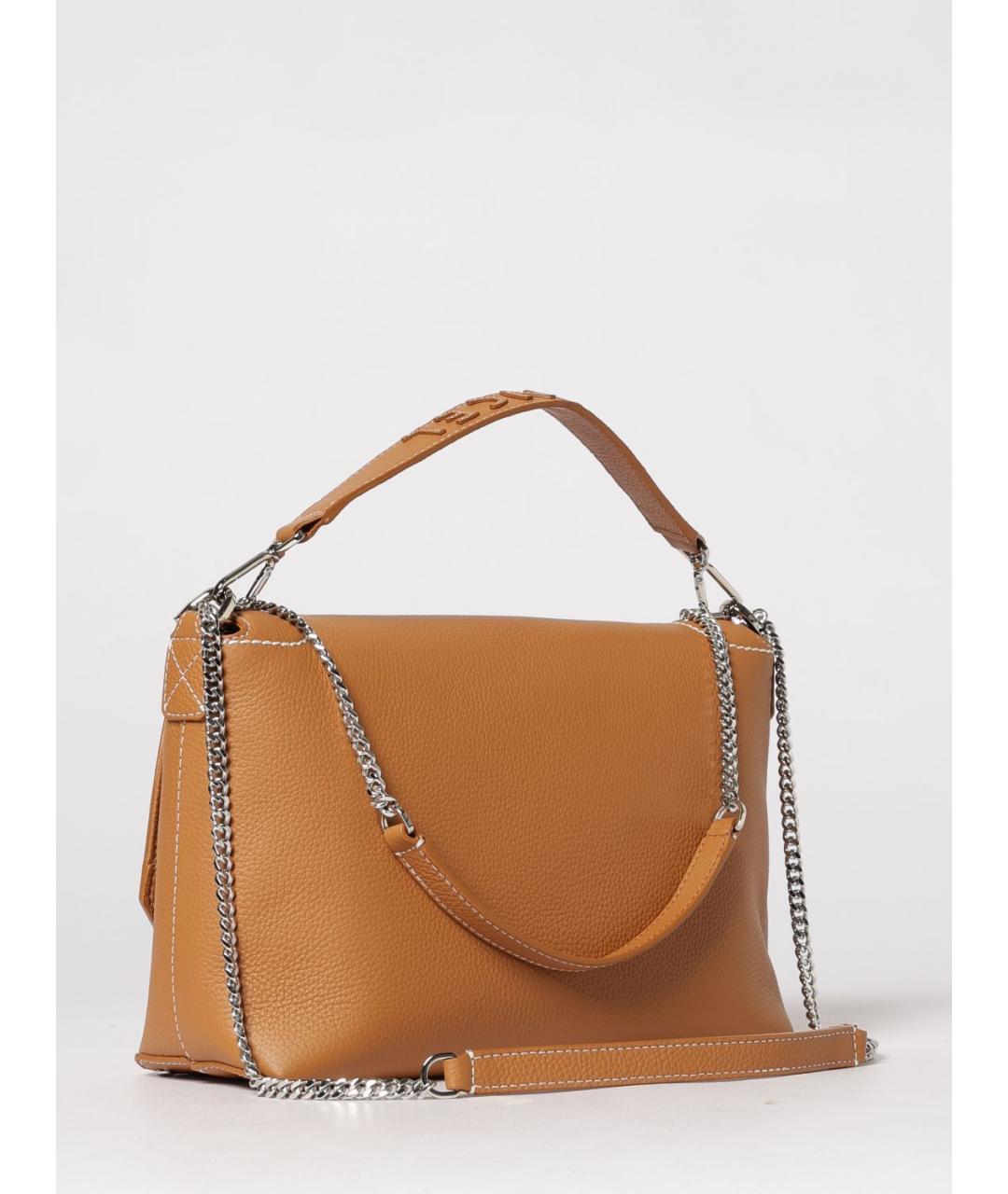 LANCEL Коричневая кожаная сумка с короткими ручками, фото 2