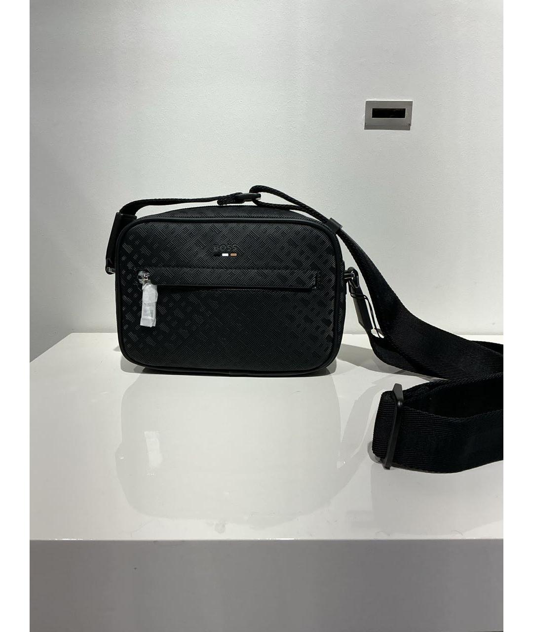 HUGO BOSS Черная сумка на плечо из искусственной кожи, фото 2