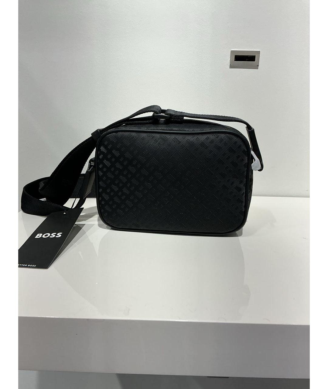 HUGO BOSS Черная сумка на плечо из искусственной кожи, фото 4