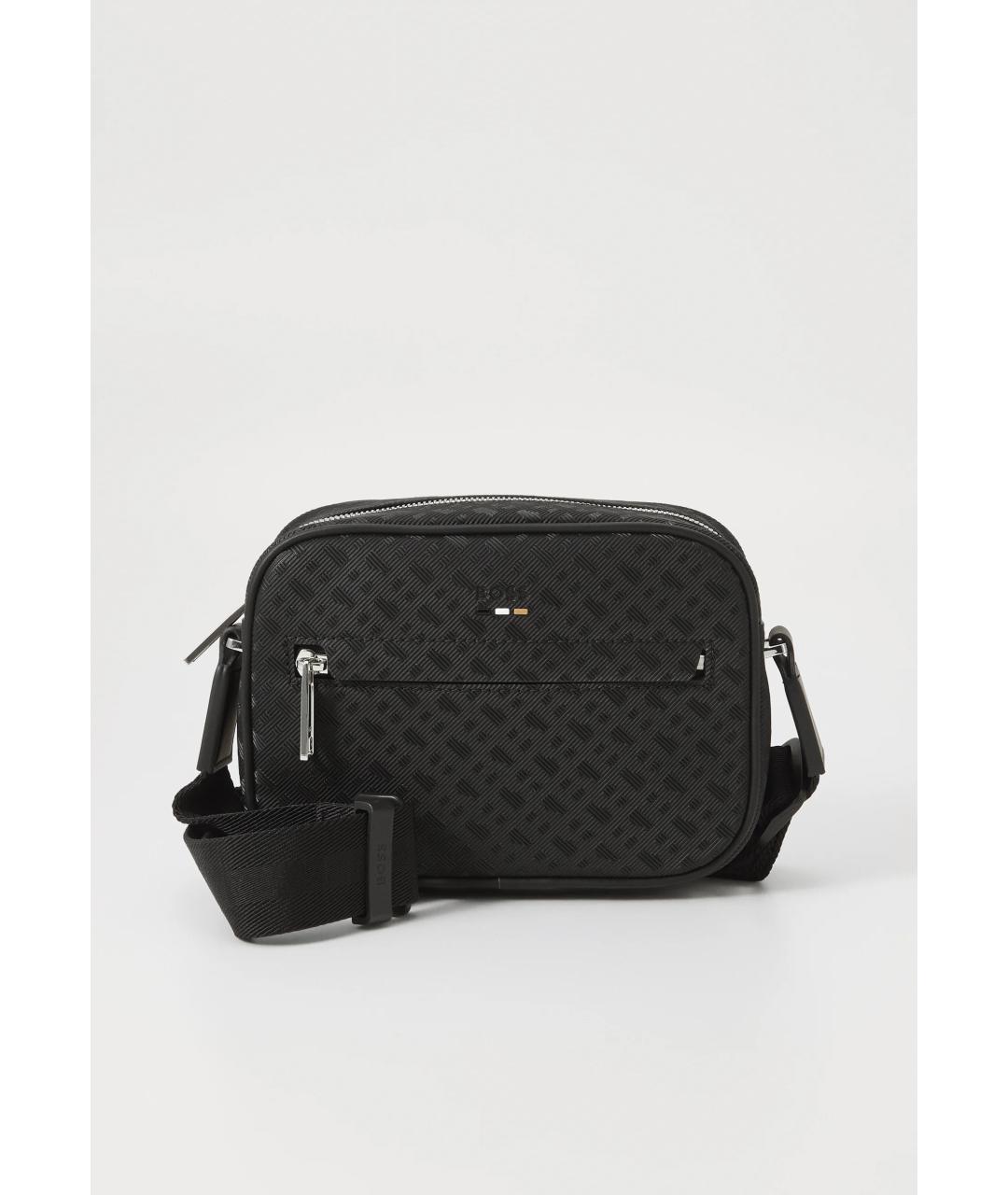 HUGO BOSS Черная сумка на плечо из искусственной кожи, фото 5