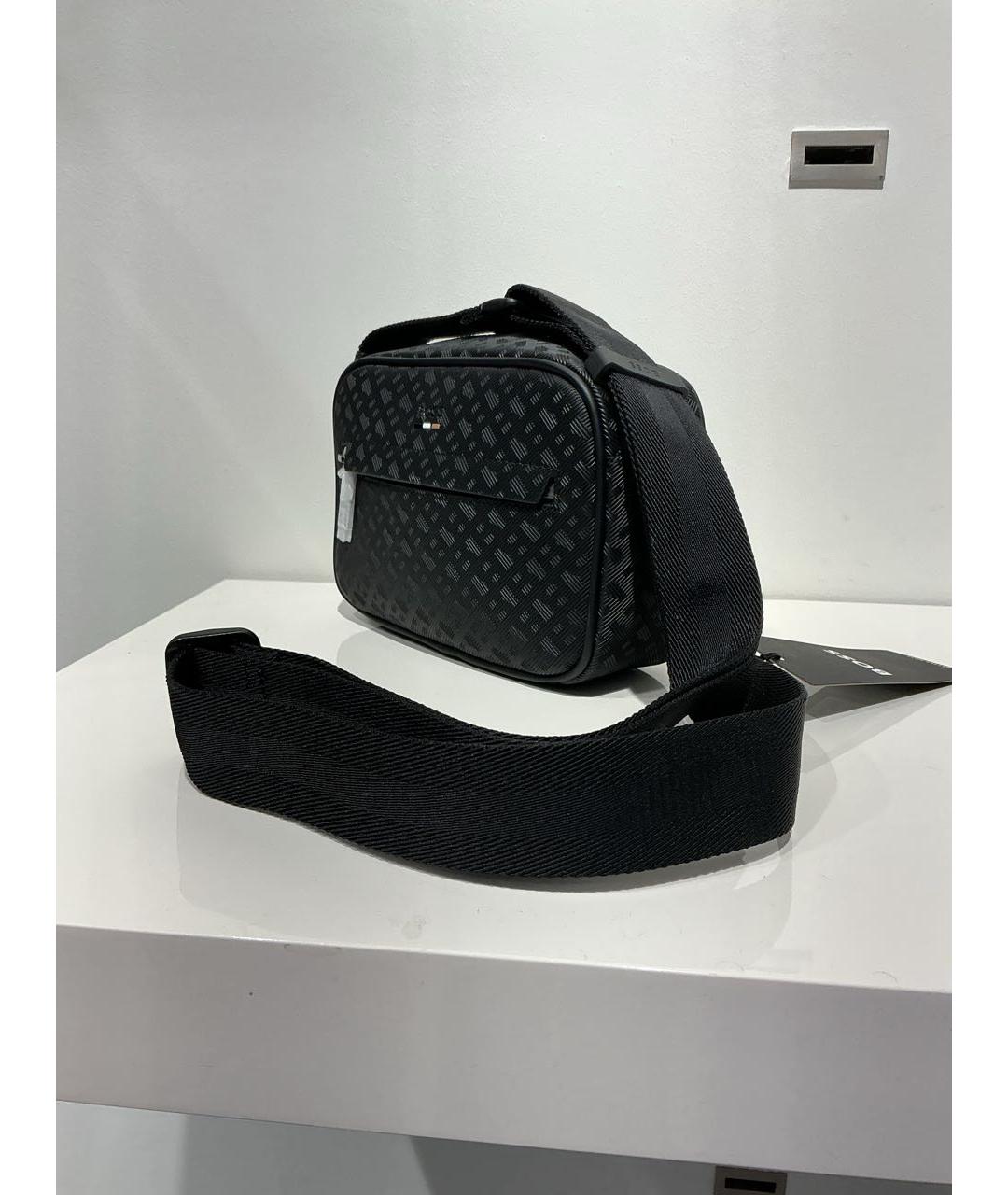 HUGO BOSS Черная сумка на плечо из искусственной кожи, фото 3