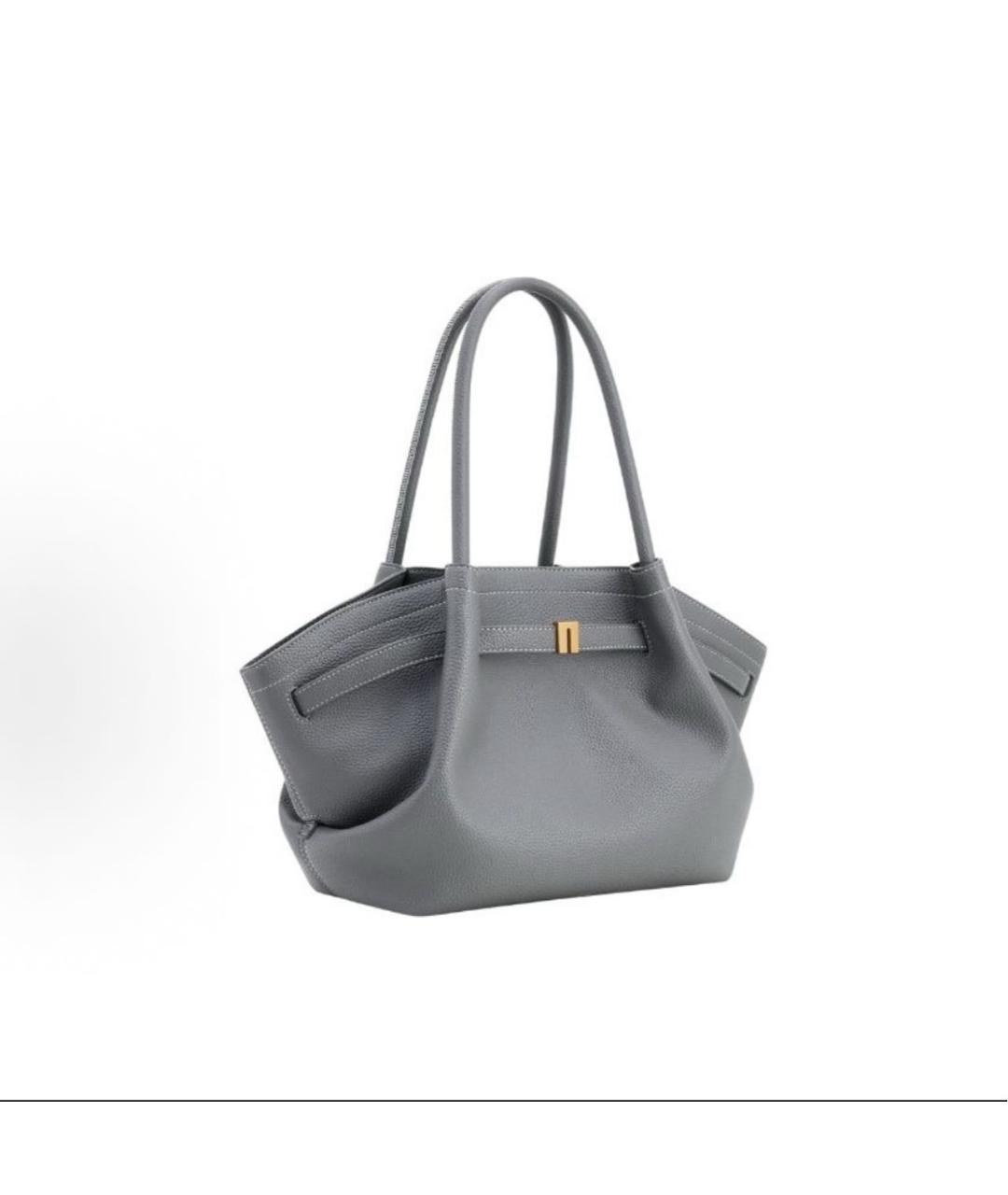 JW PEI Серая кожаная сумка тоут, фото 4