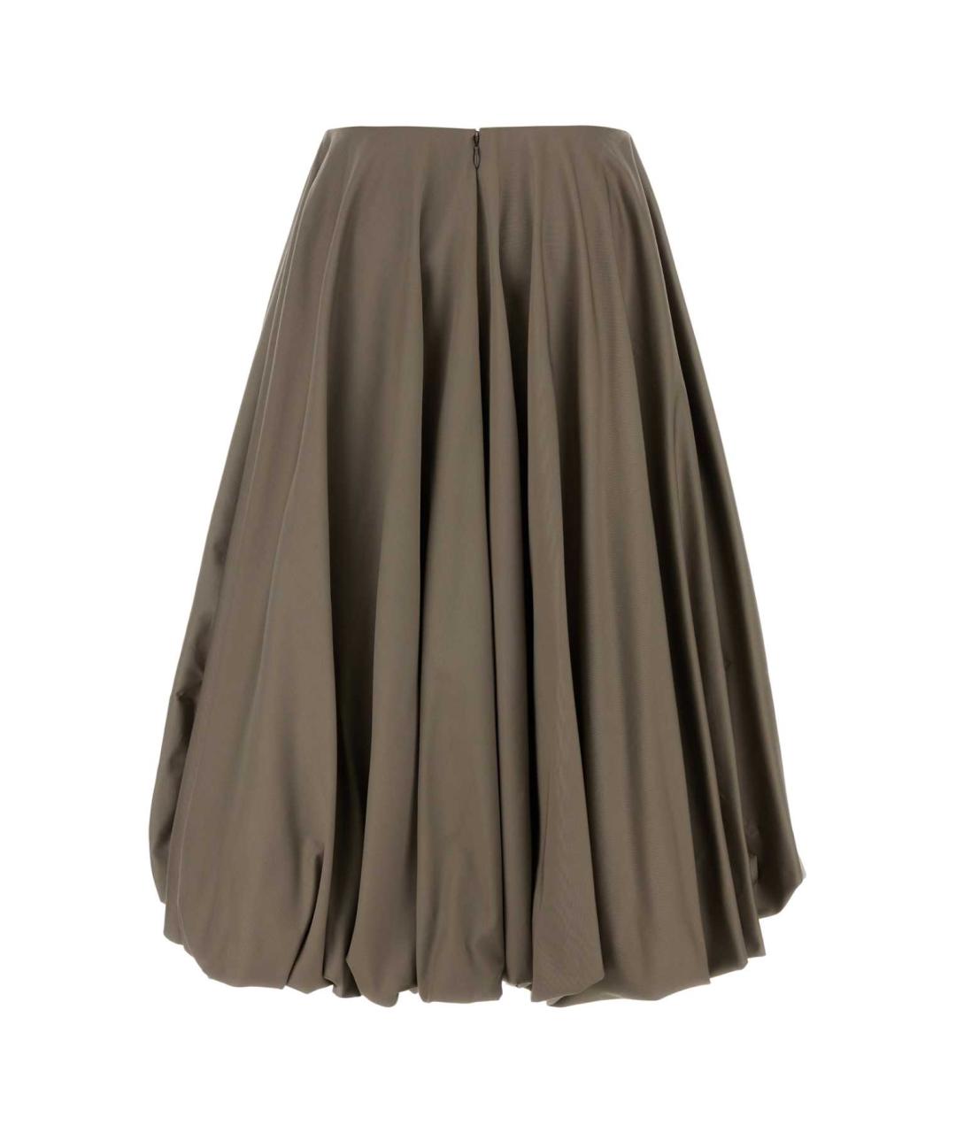 BALENCIAGA Коричневая хлопковая юбка миди, фото 2