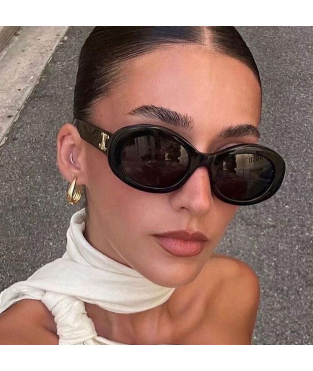 CELINE Черные пластиковые солнцезащитные очки, фото 8