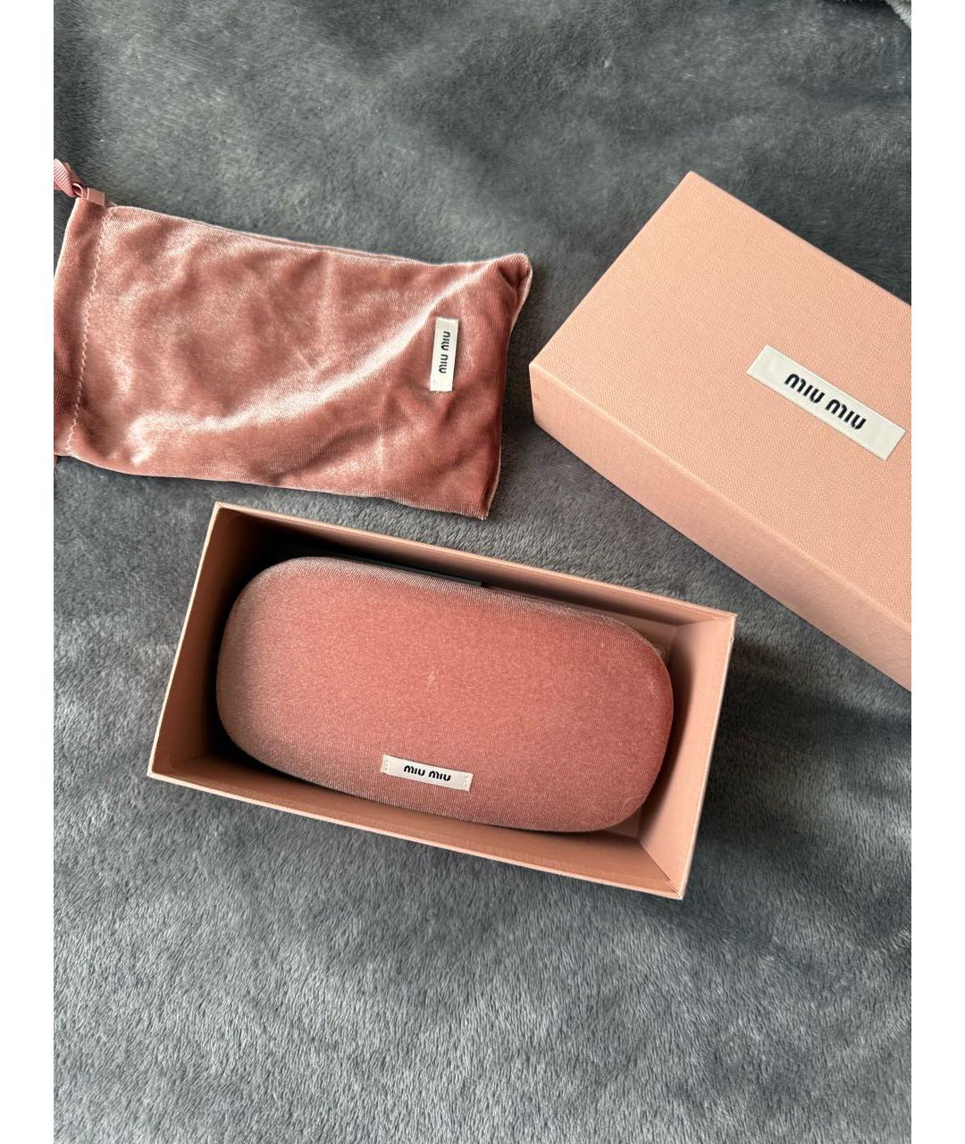 MIU MIU Коричневые пластиковые солнцезащитные очки, фото 2