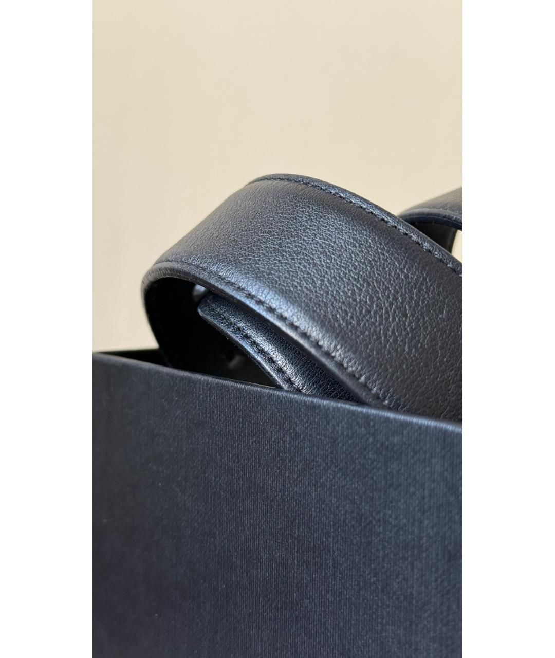 SAINT LAURENT Черный кожаный ремень, фото 4