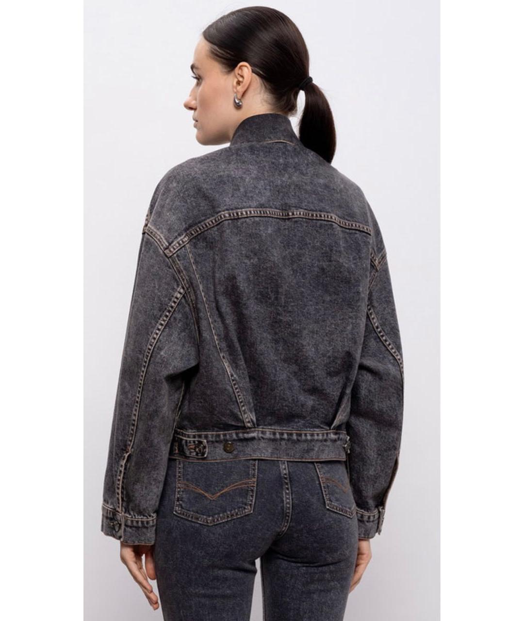 PESERICO Антрацитовая хлопко-эластановая куртка, фото 7