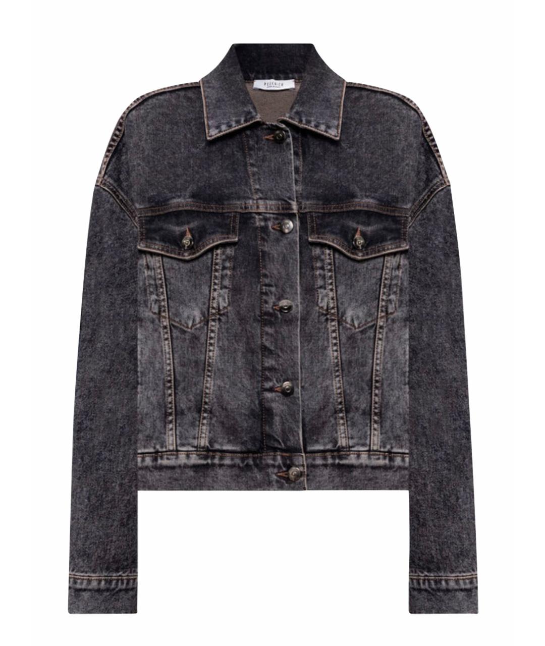 PESERICO Антрацитовая хлопко-эластановая куртка, фото 1