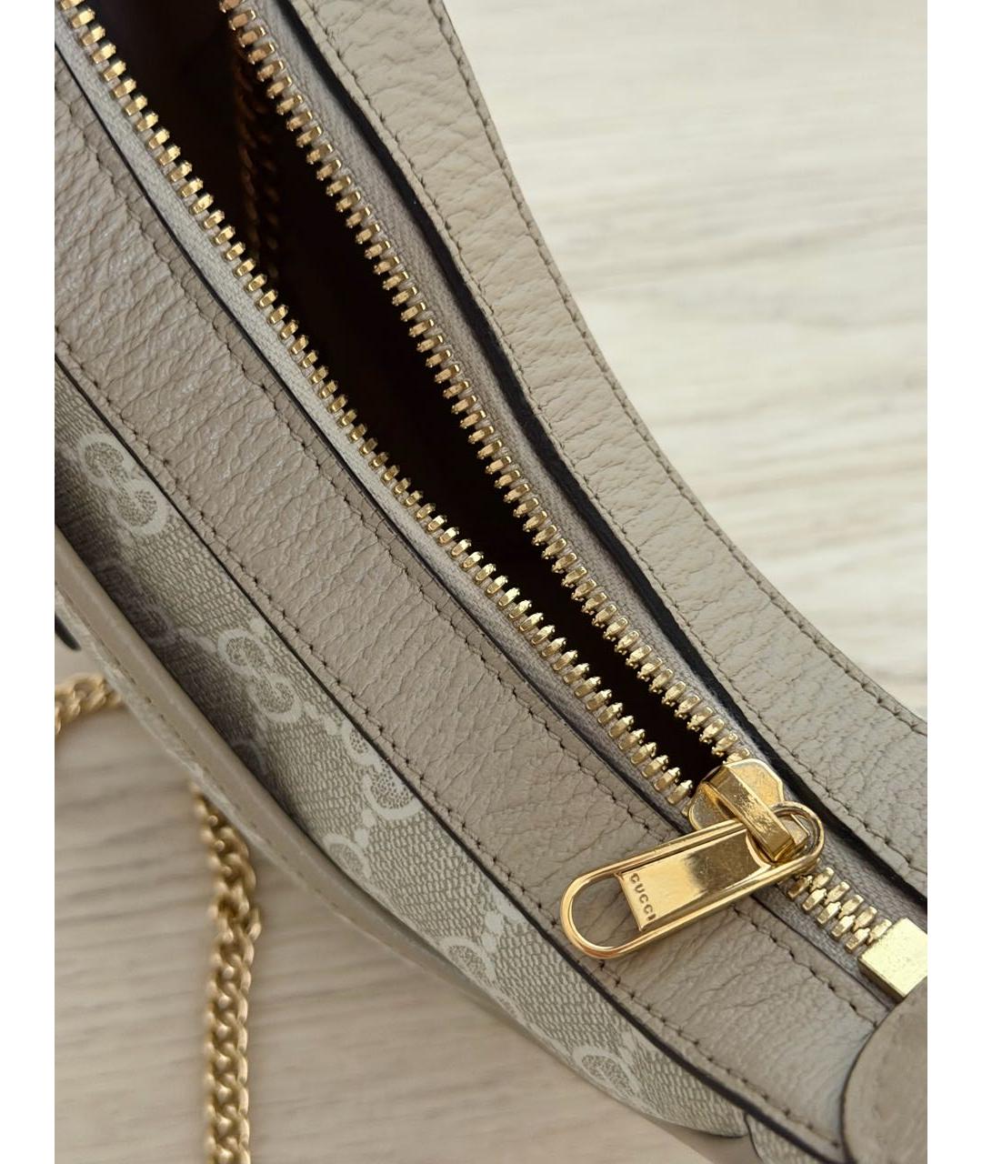 GUCCI Бежевая хлопковая сумка с короткими ручками, фото 4